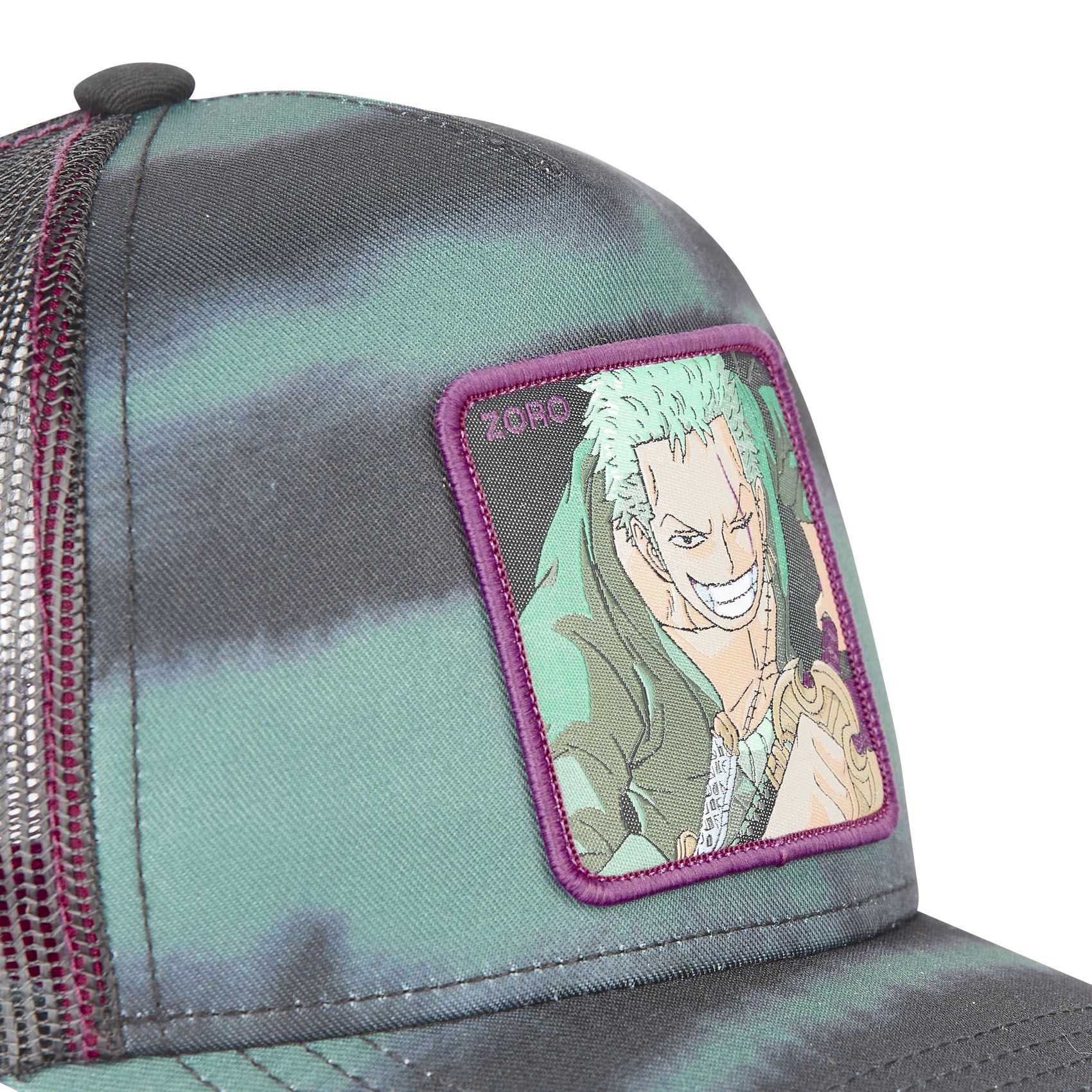 Zoro One Piece Green Black Trucker Cap Capslab