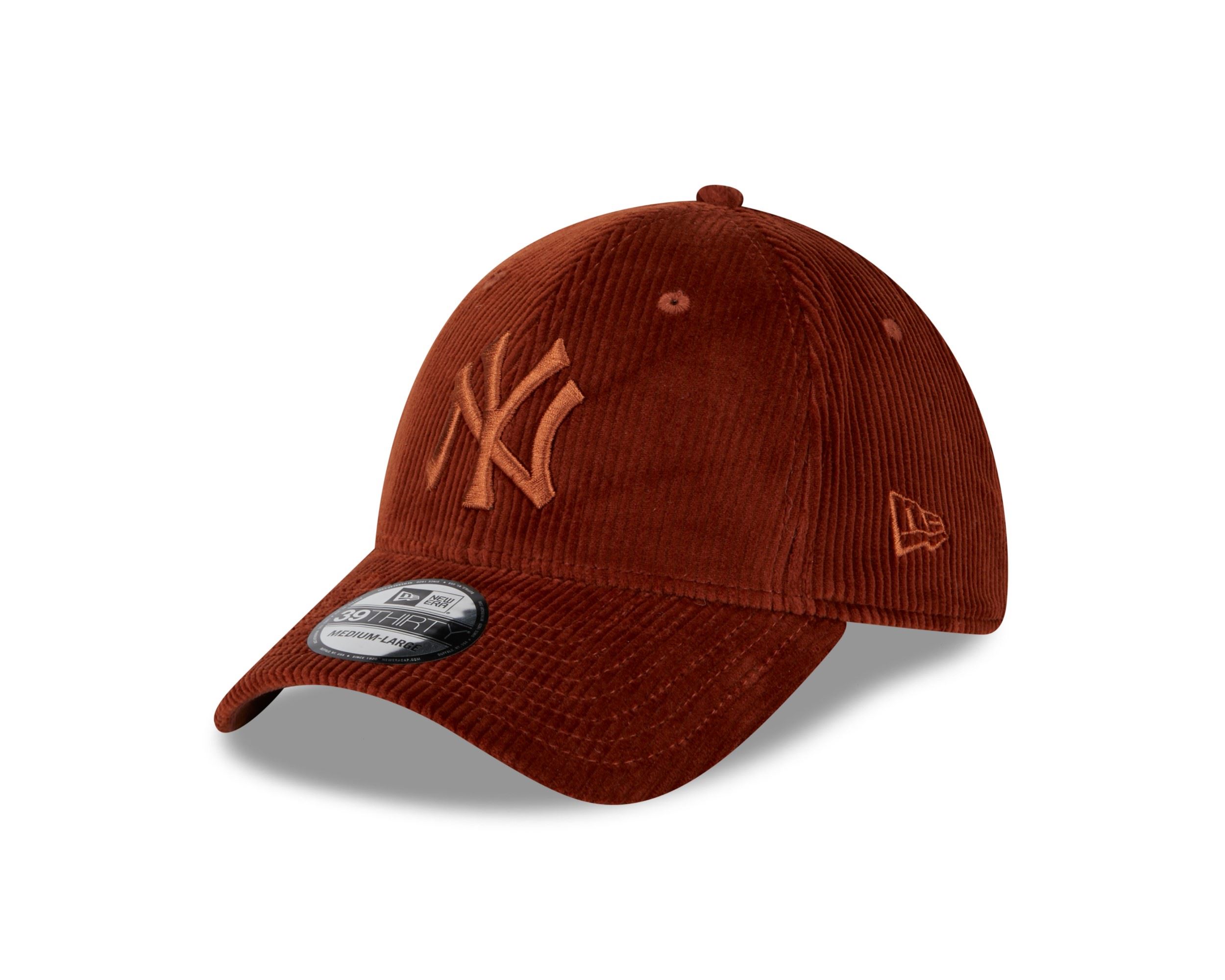 New York Yankees MLB Wide Cord Brown 39Thirty Stretch Cap New Era