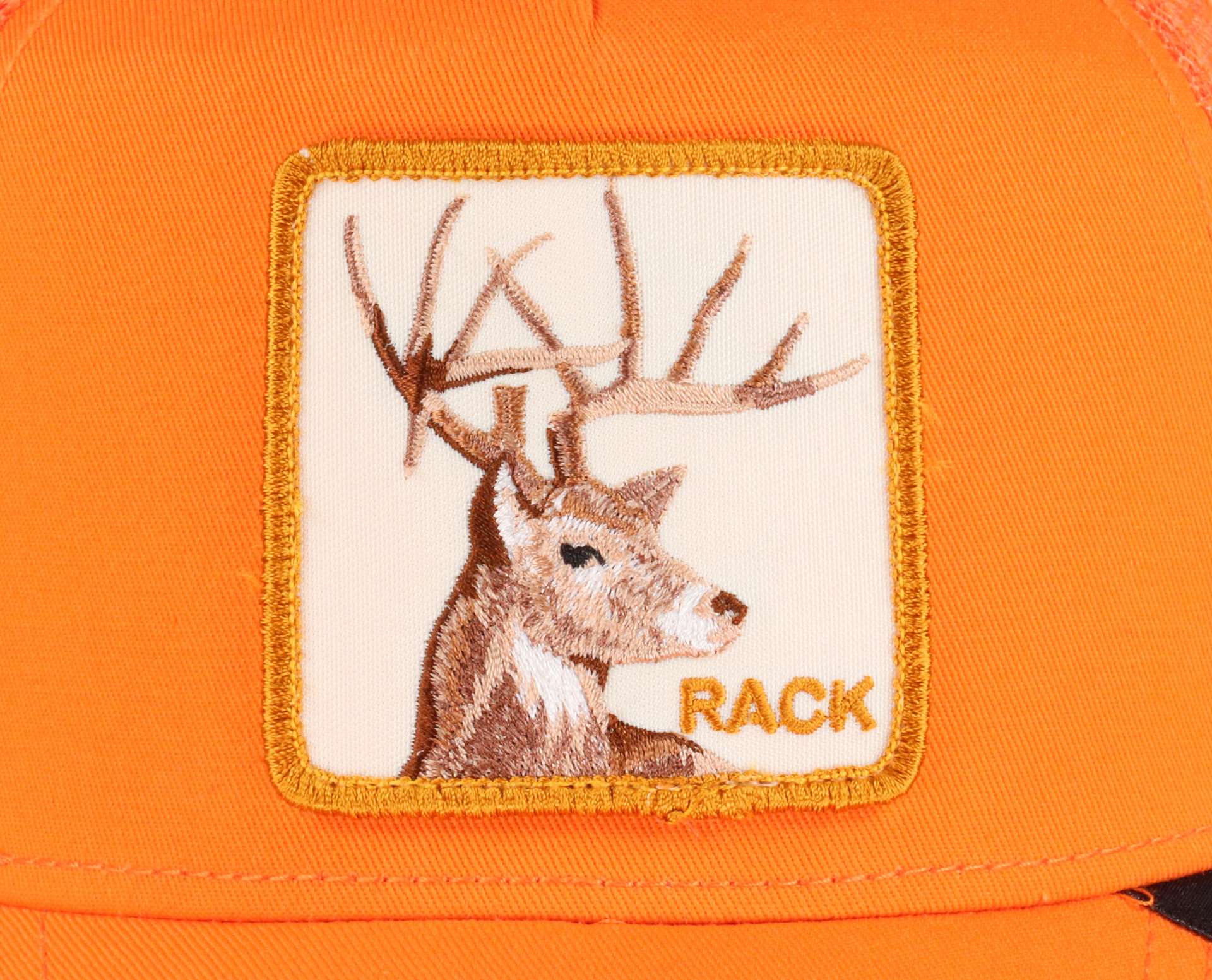 The Deer Rack Hirsch Orange A-Frame Adjustable Trucker Cap Goorin Bros
