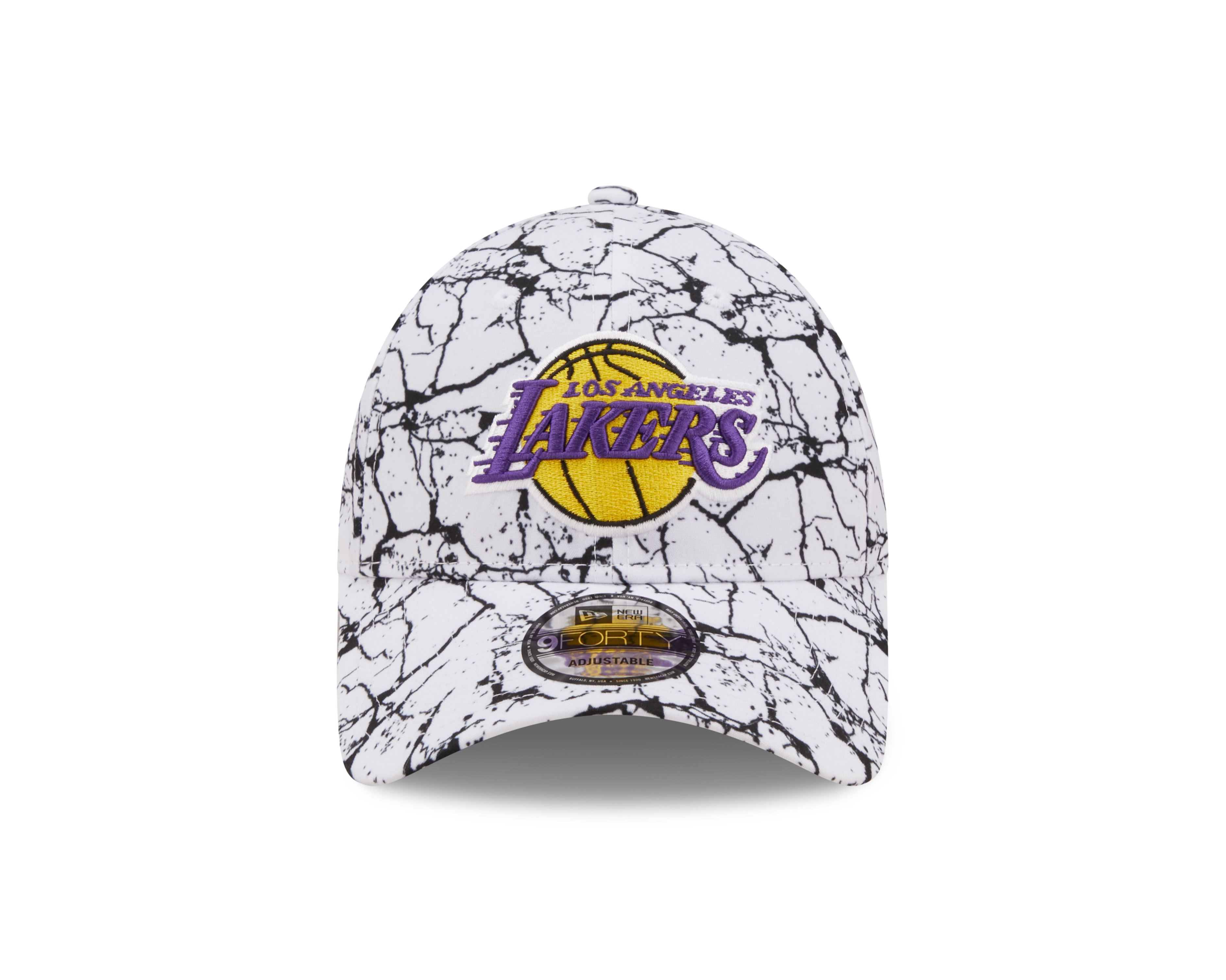 Los Angeles Lakers NBA Marble Weiß Verstellbare 9Forty Cap New Era