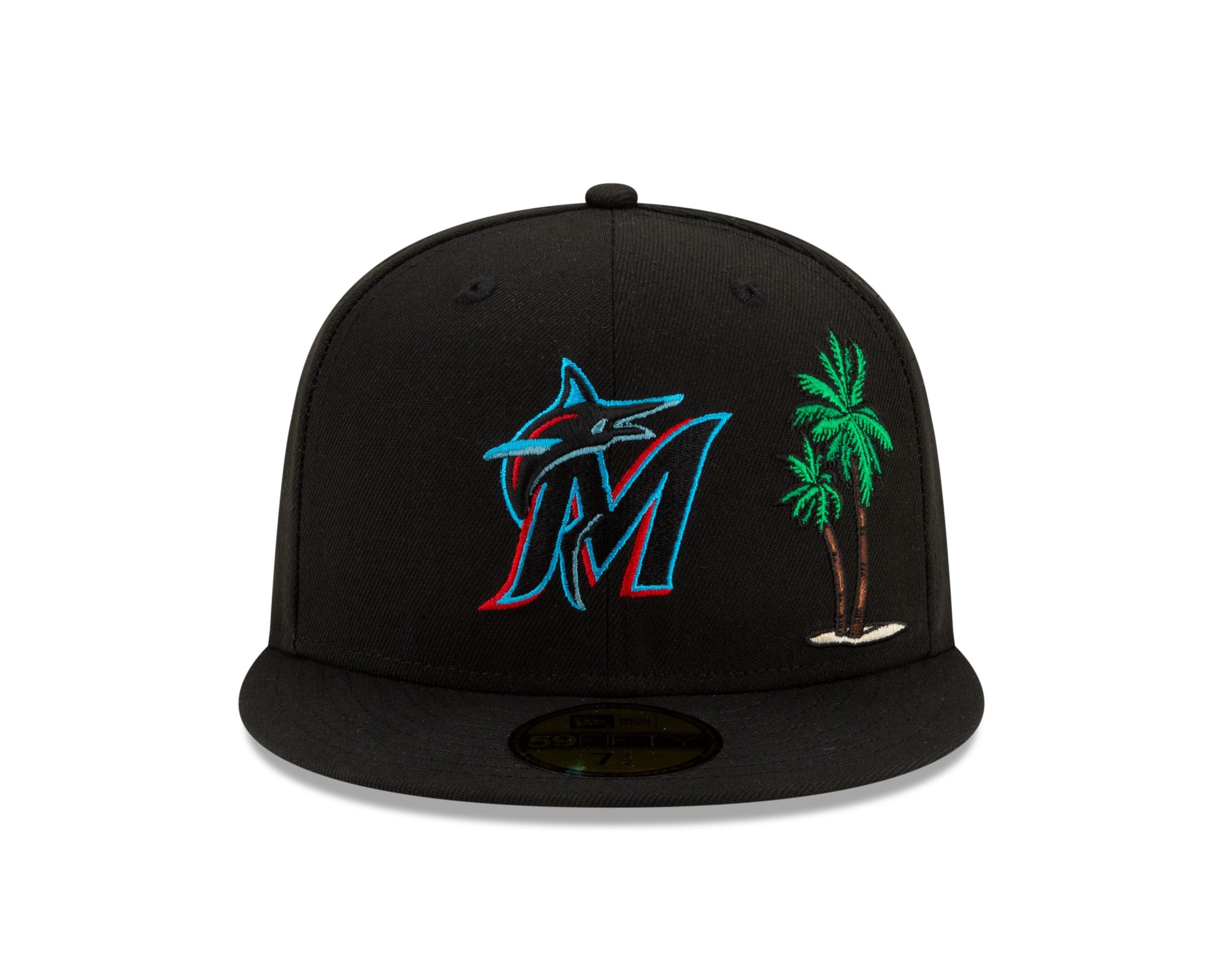 Miami Marlins MLB Black City Palm  Orange 59Fifty Basecap New Era