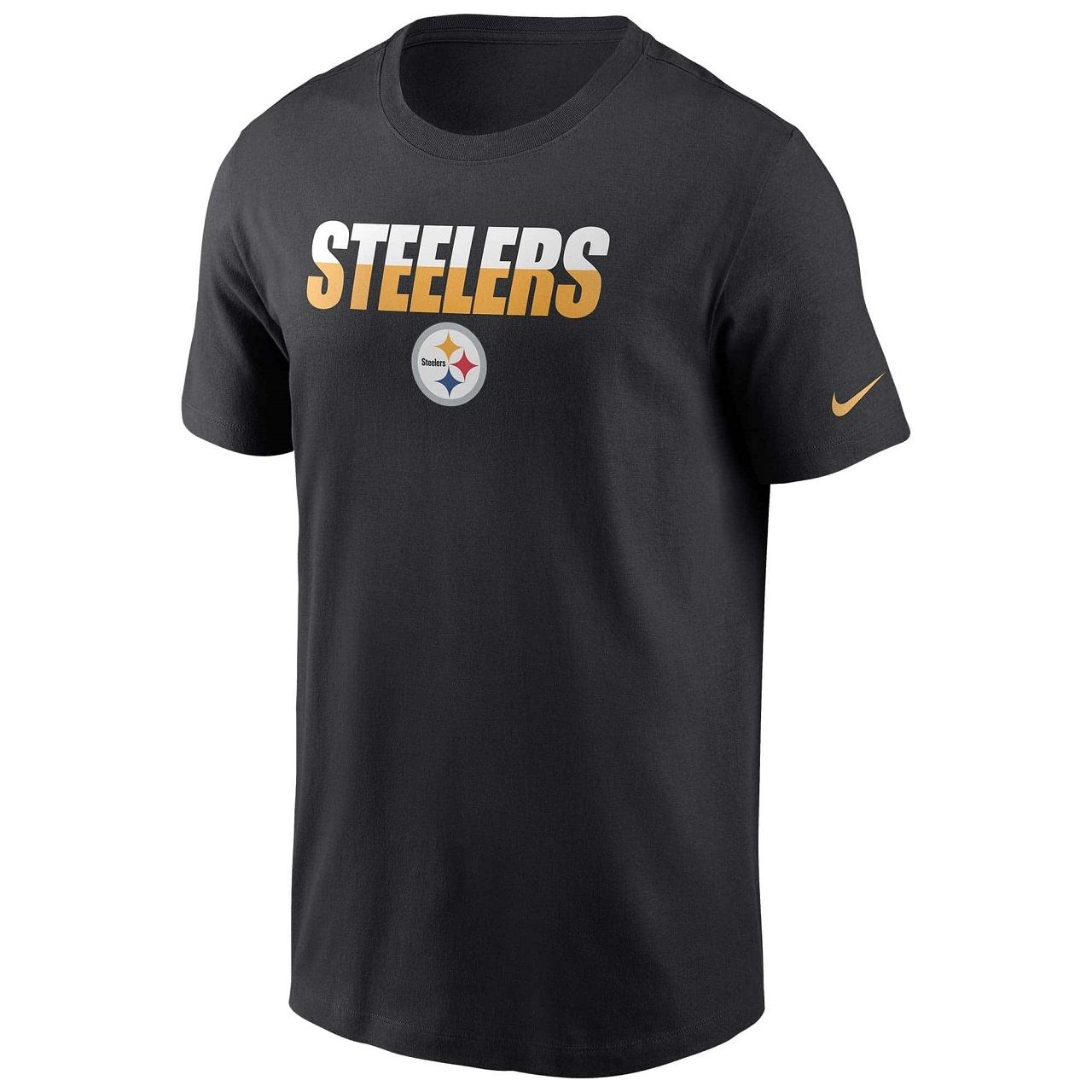 Pittsburgh Steelers NFL Split Team Name Essential Tee Black T-Shirt Nike