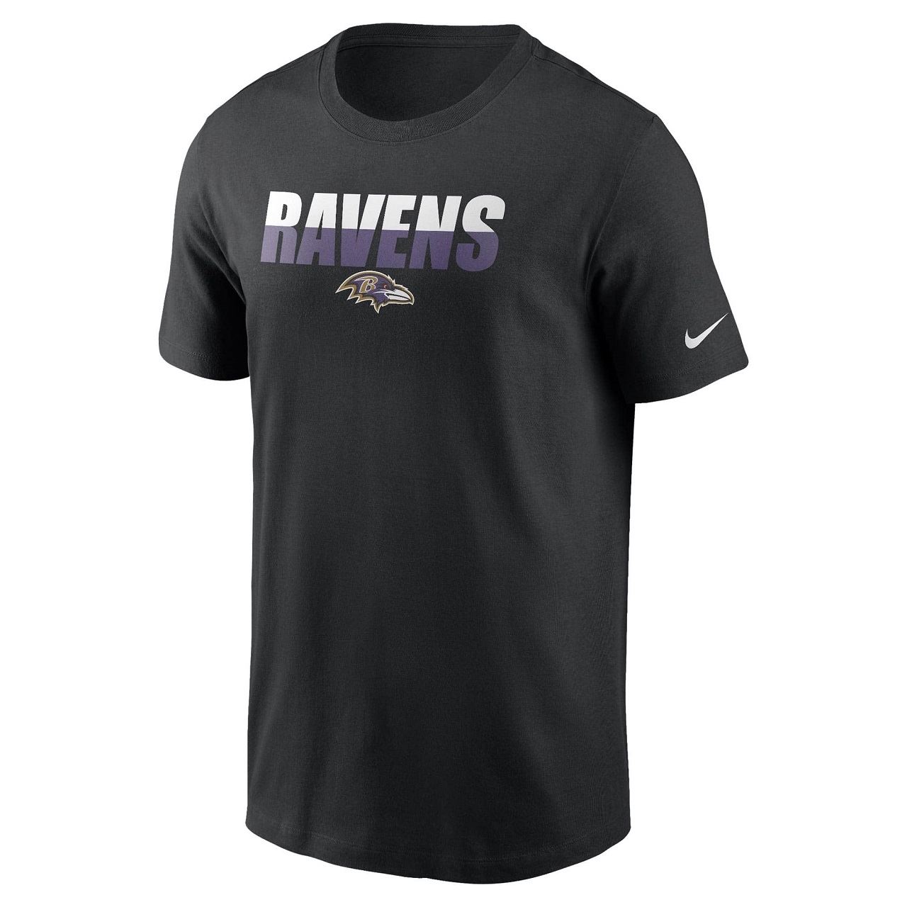 Baltimore Ravens NFL Split Team Name Essential Tee Black T-Shirt Nike