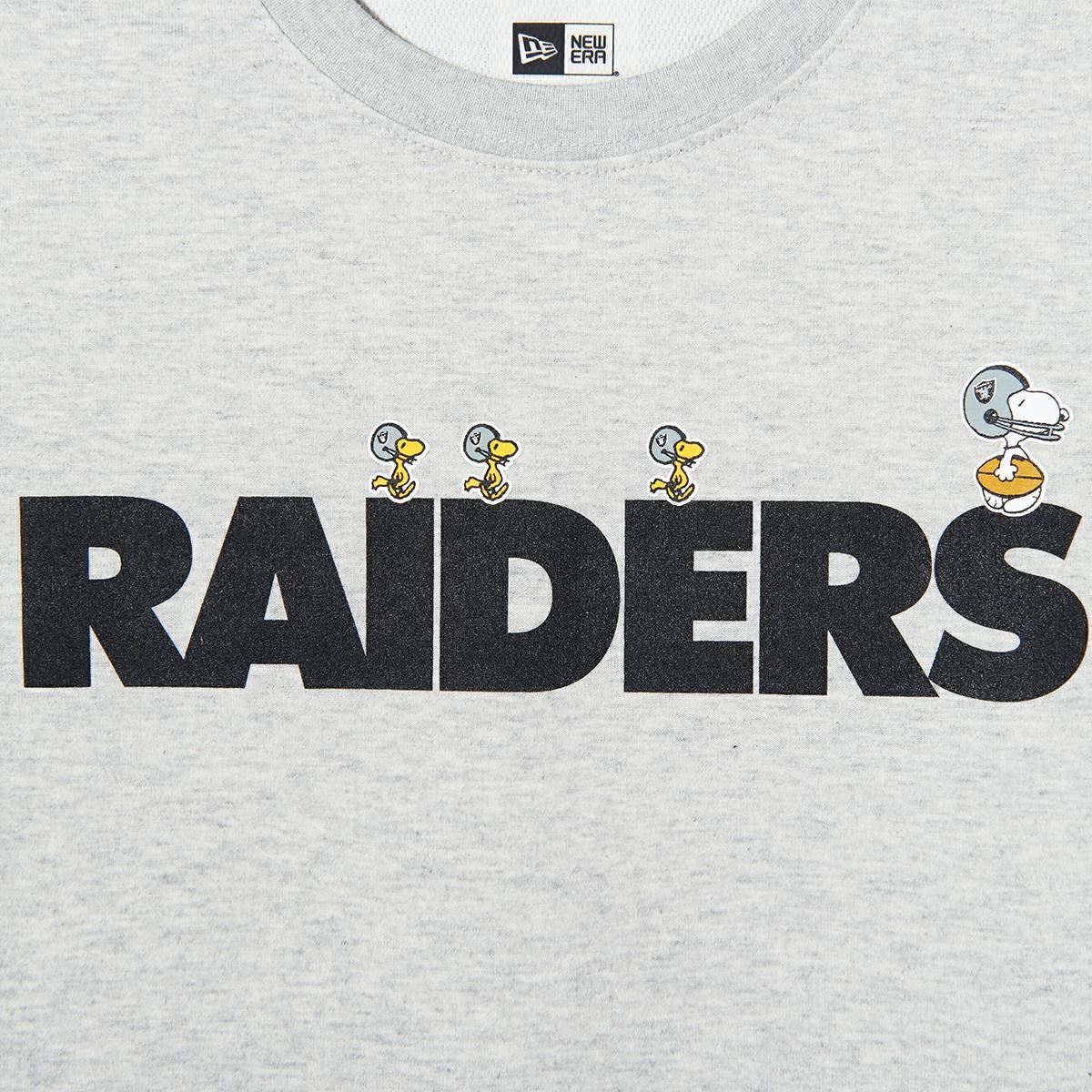 Oakland Raiders - New Era T-Shirt / Tee - NFL Peanuts Edition - Grey
