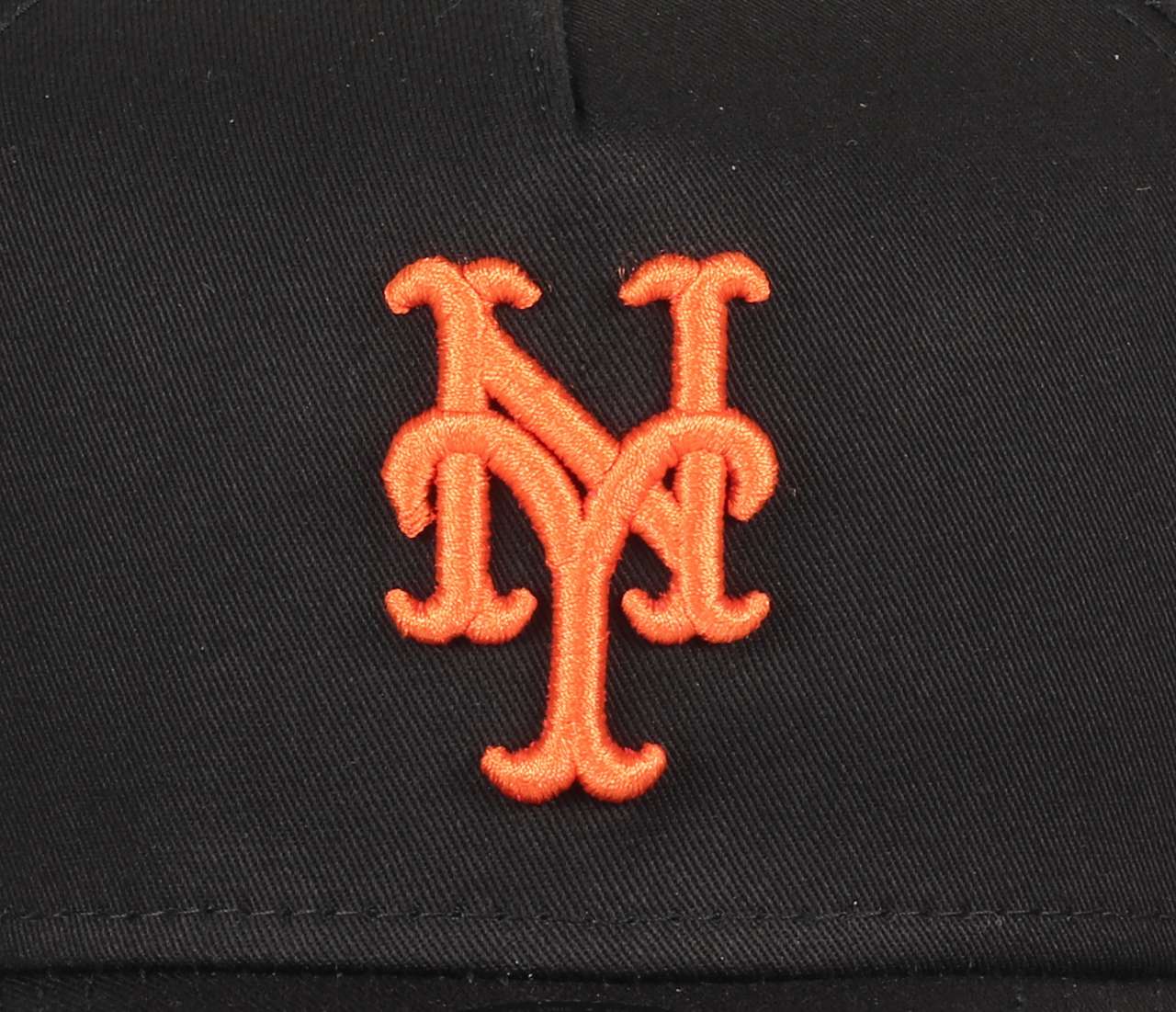  New York Mets MLB Black Coloured Team Logo Orange 9Forty A-Frame Snapback Cap New Era