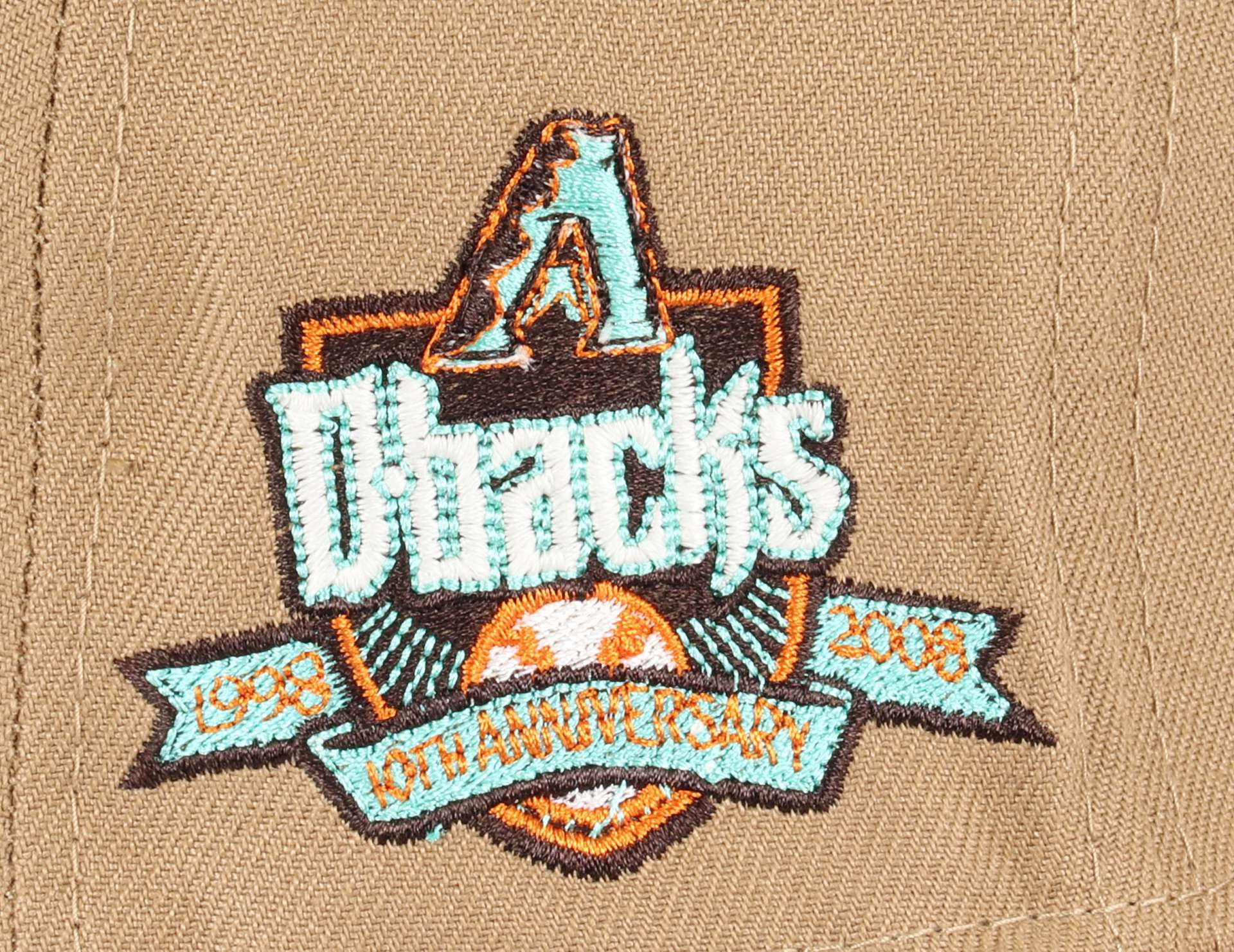 Arizona Diamondbacks MLB Cooperstown 10th Anniversary Sidepatch Khaki Mint 59Fifty Basecap New Era