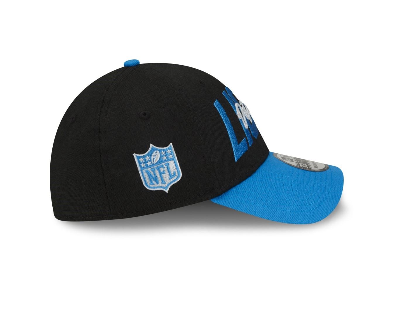 Detroit Lions 2022 NFL Draft Black Turquoise 39Thirty Stretch Cap New Era