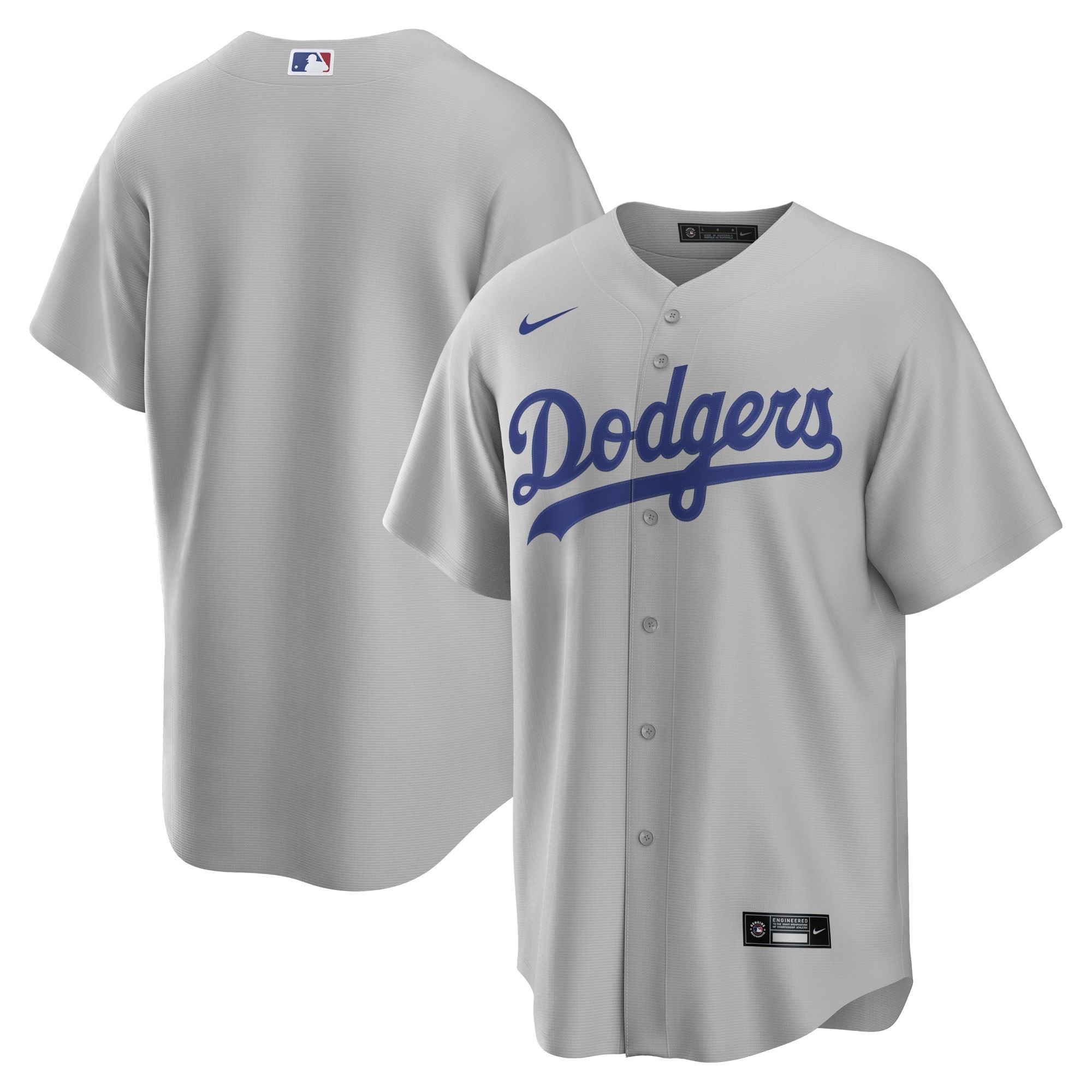 Los Angeles Dodgers Gray Official MLB Replica Alternate Road Jersey Nike
