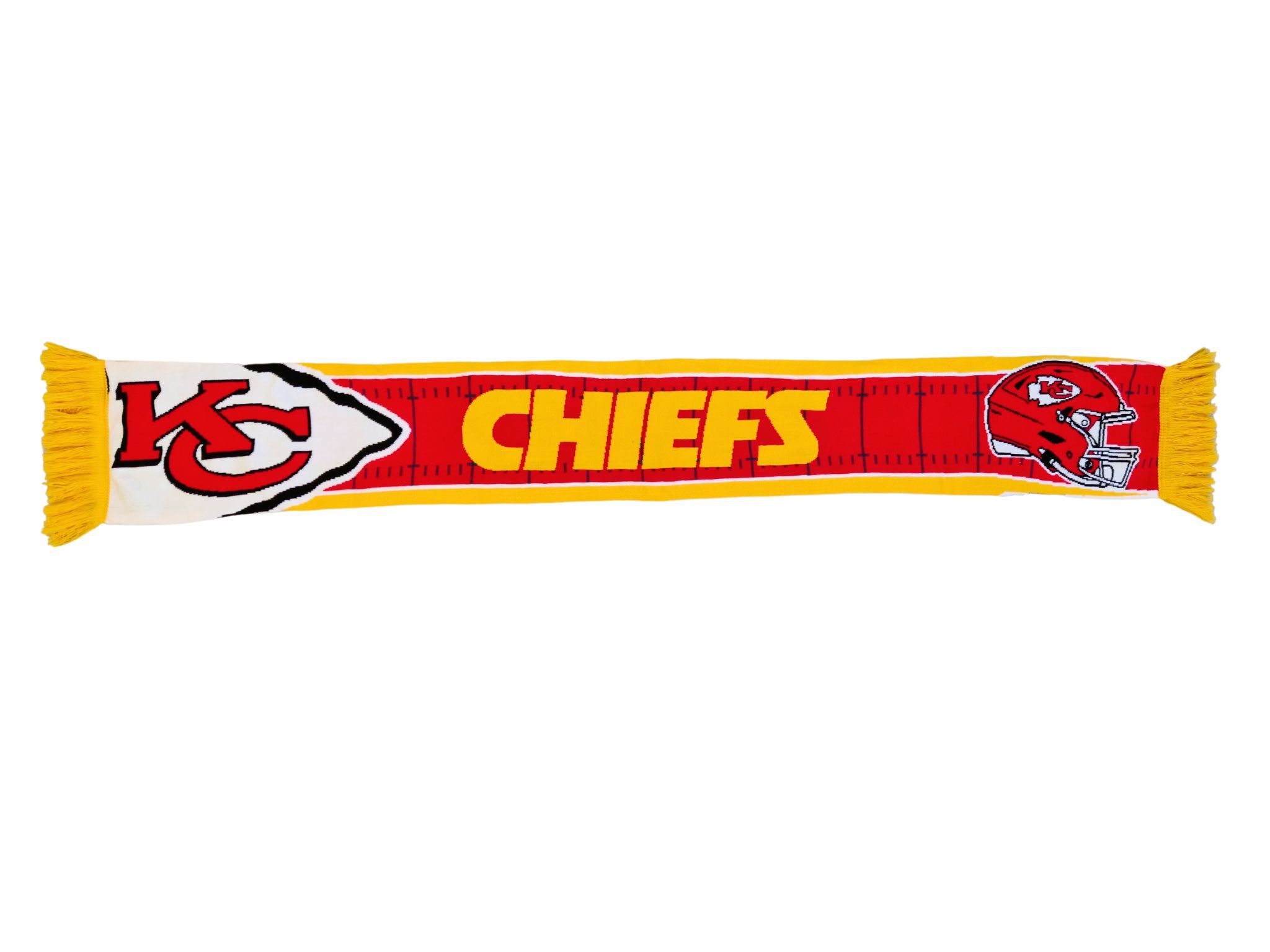 Kansas City Chiefs NFL HD Jaquard Scarf Red Yellow Great Branding