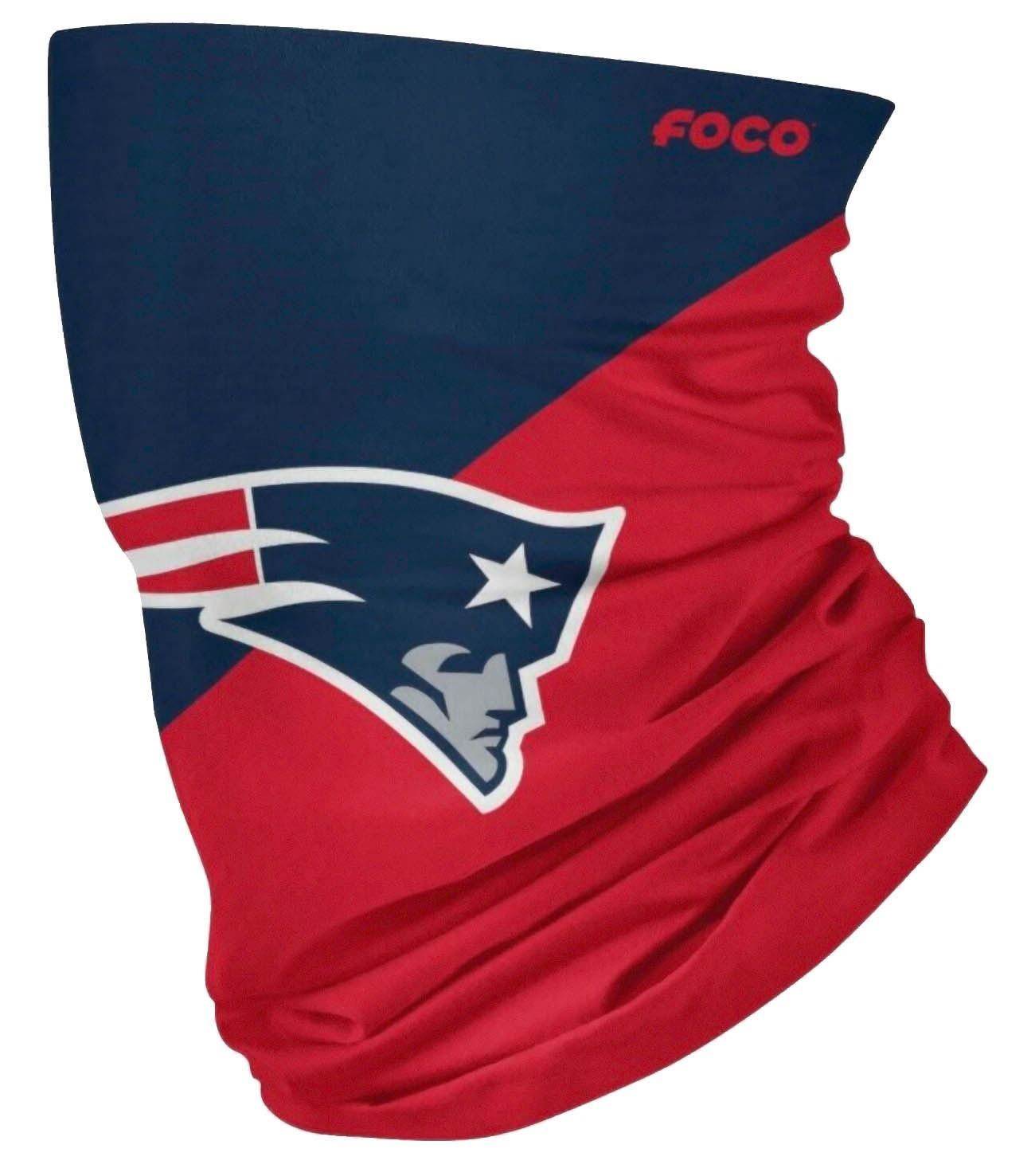 New England Patriots Colour Block Big Logo Gaiter Scarf Forever Collectibles