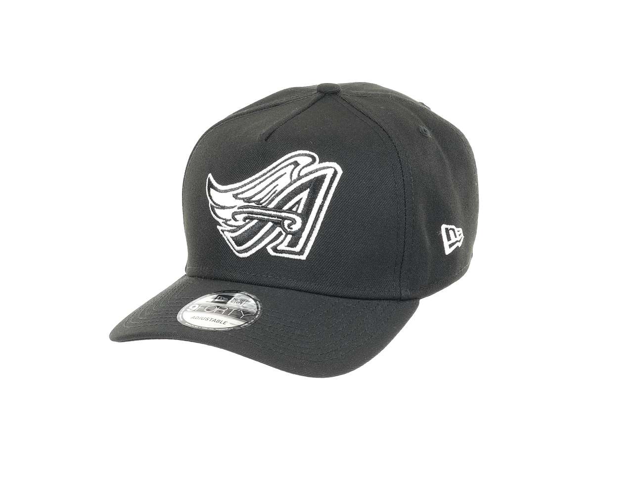  Anaheim Angels MLB Black and White Collection 9Forty A-Frame Snapback Cap New Era