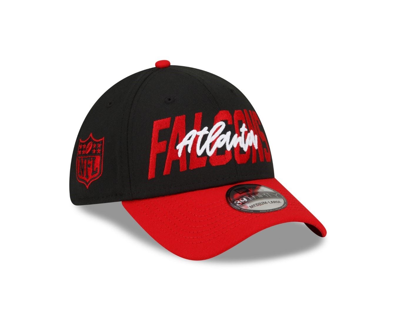 Atlanta Falcons 2022 NFL Draft Black Red 39Thirty Stretch Cap New Era