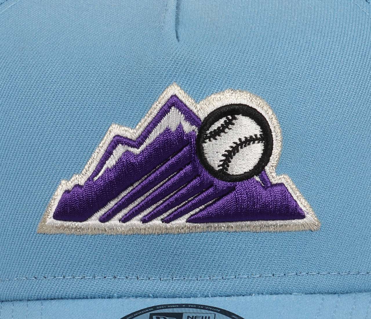 Colorado Rockies MLB Cooperstown Sky Blue 9Forty A-Frame Snapback Cap New Era