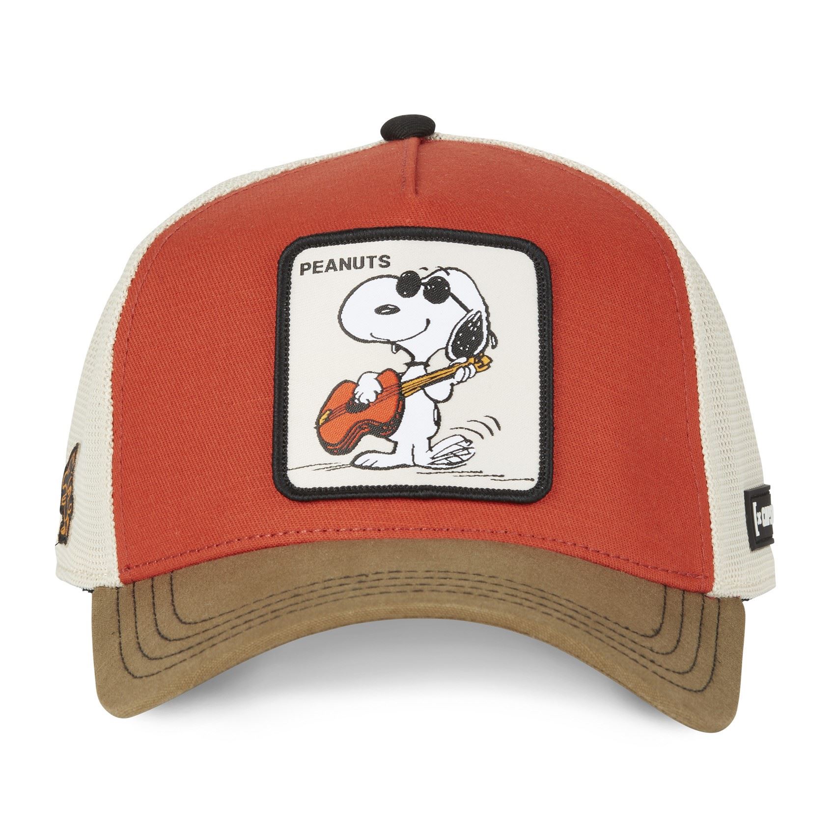 Snoopy Die Peanuts Rot Olivgrün Trucker Cap Capslab