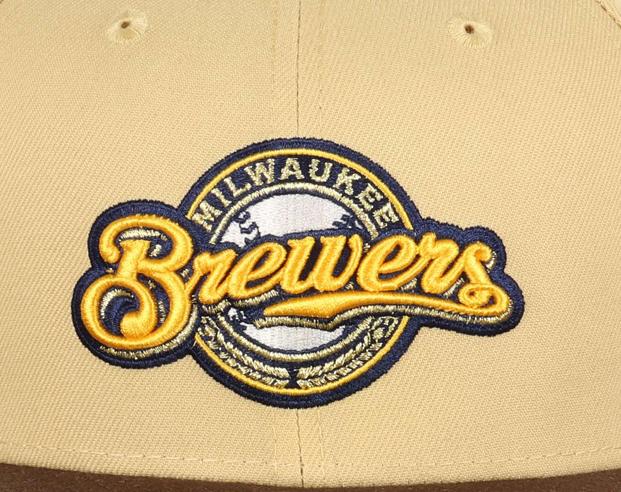 Milwaukee Brewers MLB All Star Game 2002 Sidepatch Vegas Gold Walnut 59Fifty Basecap New Era