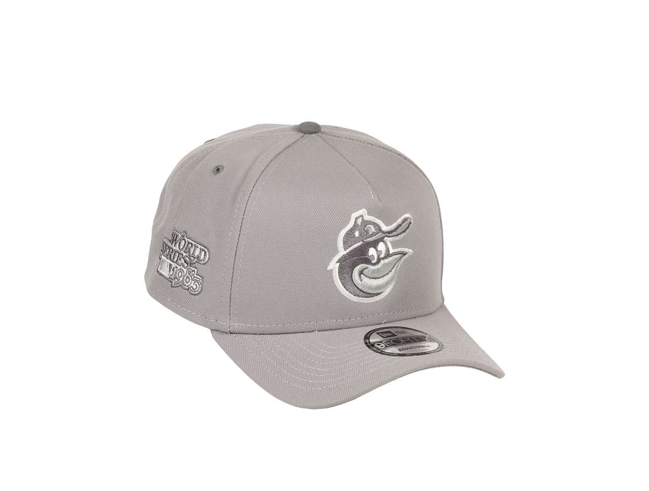Baltimore Orioles MLB World Series 1983 Sidepatch Cooperstown Gray Chrome 9Forty A-Frame Snapback Cap New Era
