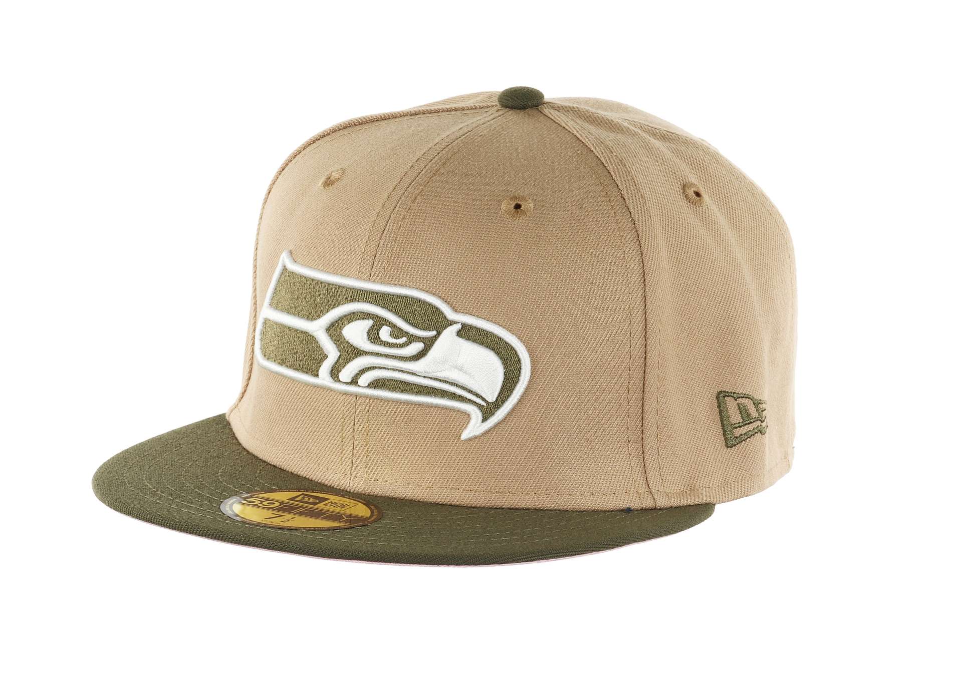 Seattle Seahawks NFL 30th Season Sidepatch Camel Olive 59Fifty Basecap New Era
