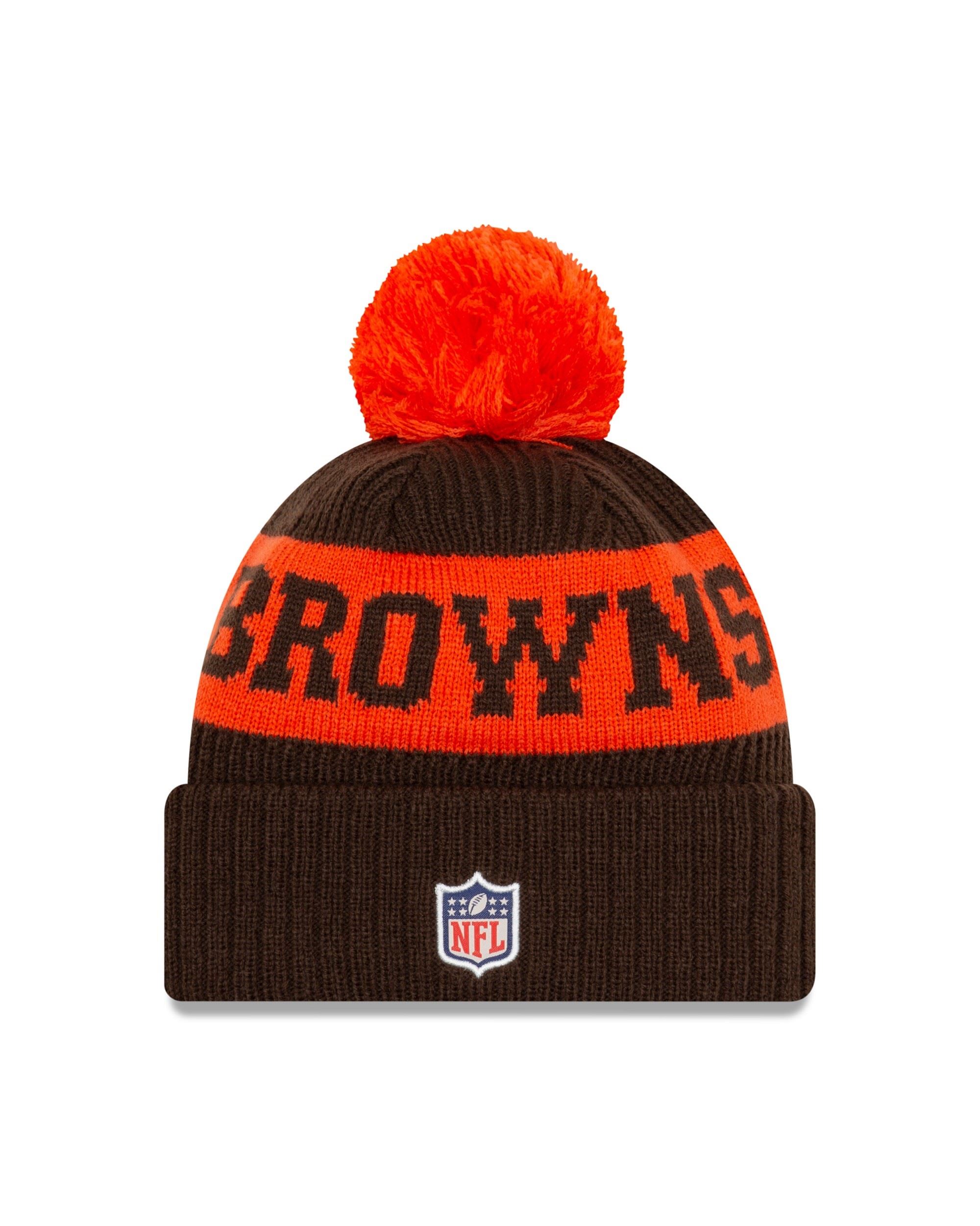 Cleveland Browns - New Era Beanie - NFL Sideline 2020 On Field Sport Knit - Brown