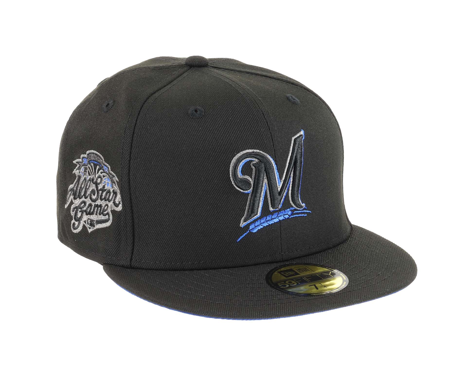 Milwaukee Brewers MLB Sidepatch All Star Game Logo Black Cooperstown 59Fifty Basecap New Era