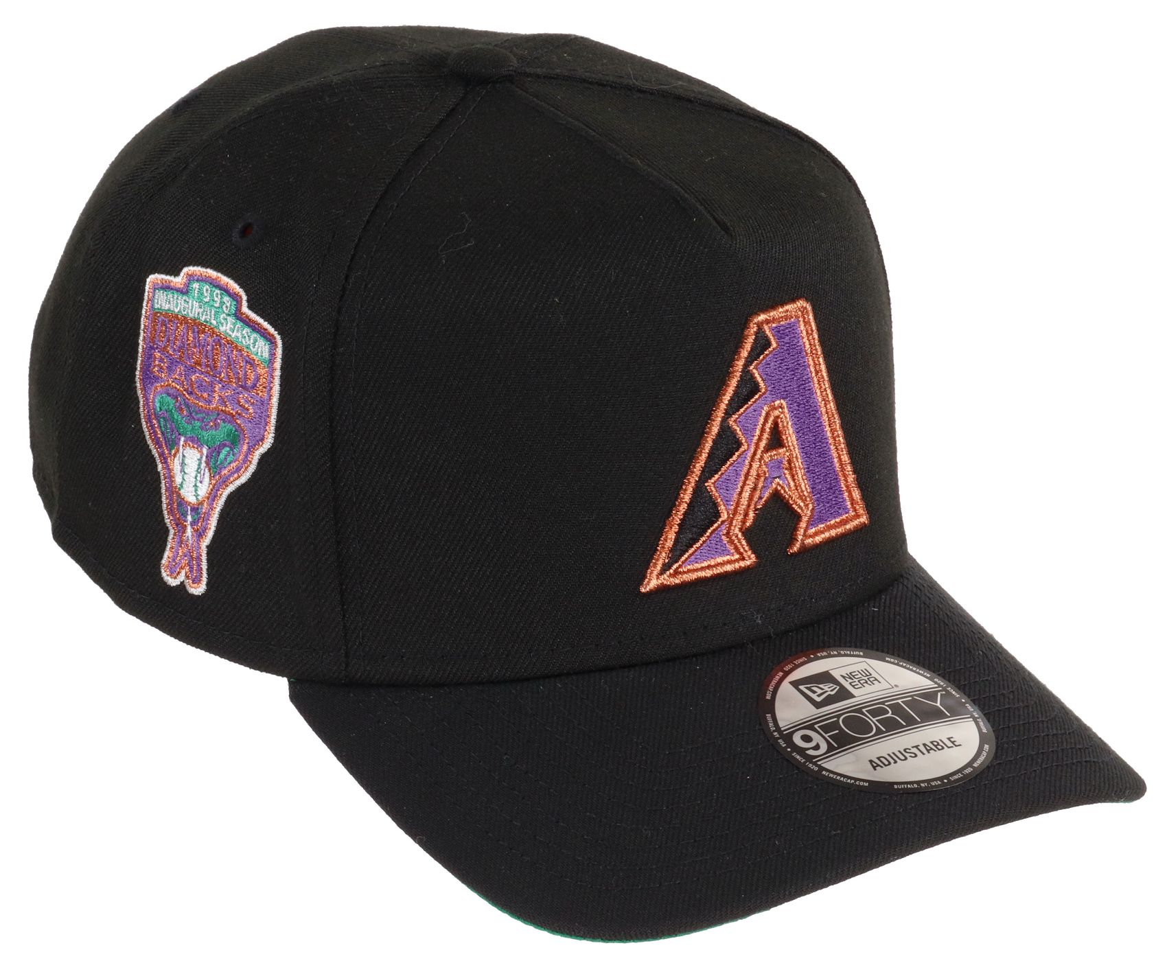 Arizona Diamondbacks MLB Black 9Forty A-Frame Adjustable Cap New Era