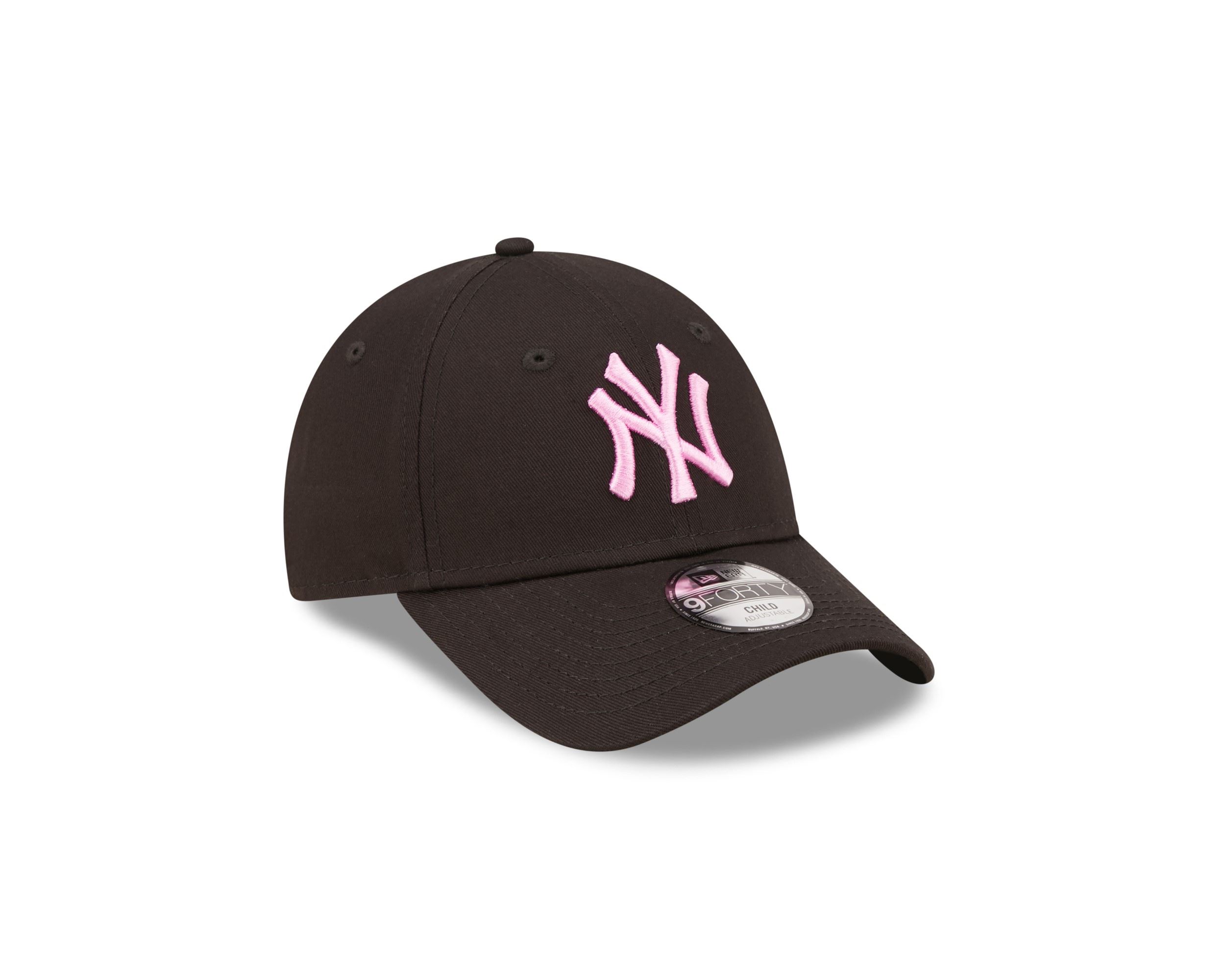 New York Yankees MLB League Essential Black Rose 9Forty Adjustable Kids Cap New Era