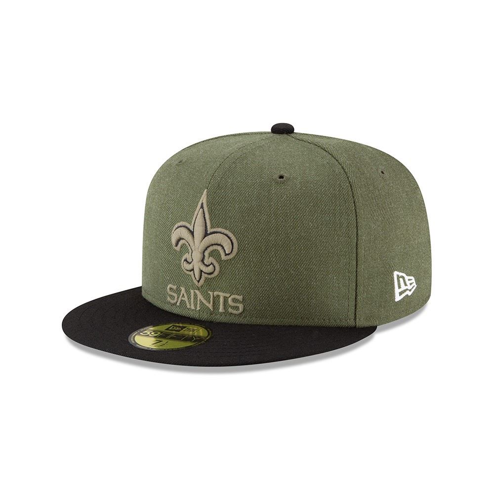 New Orleans Saints On Field 2018 Salute To Service 59Fifty Cap New Era