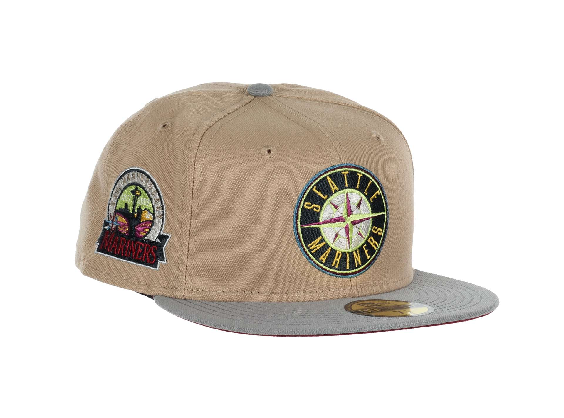 Seattle Mariners MLB Cooperstown 30th Anniversary Sidepatch Camel Misty Cardinal 59Fifty Basecap New Era