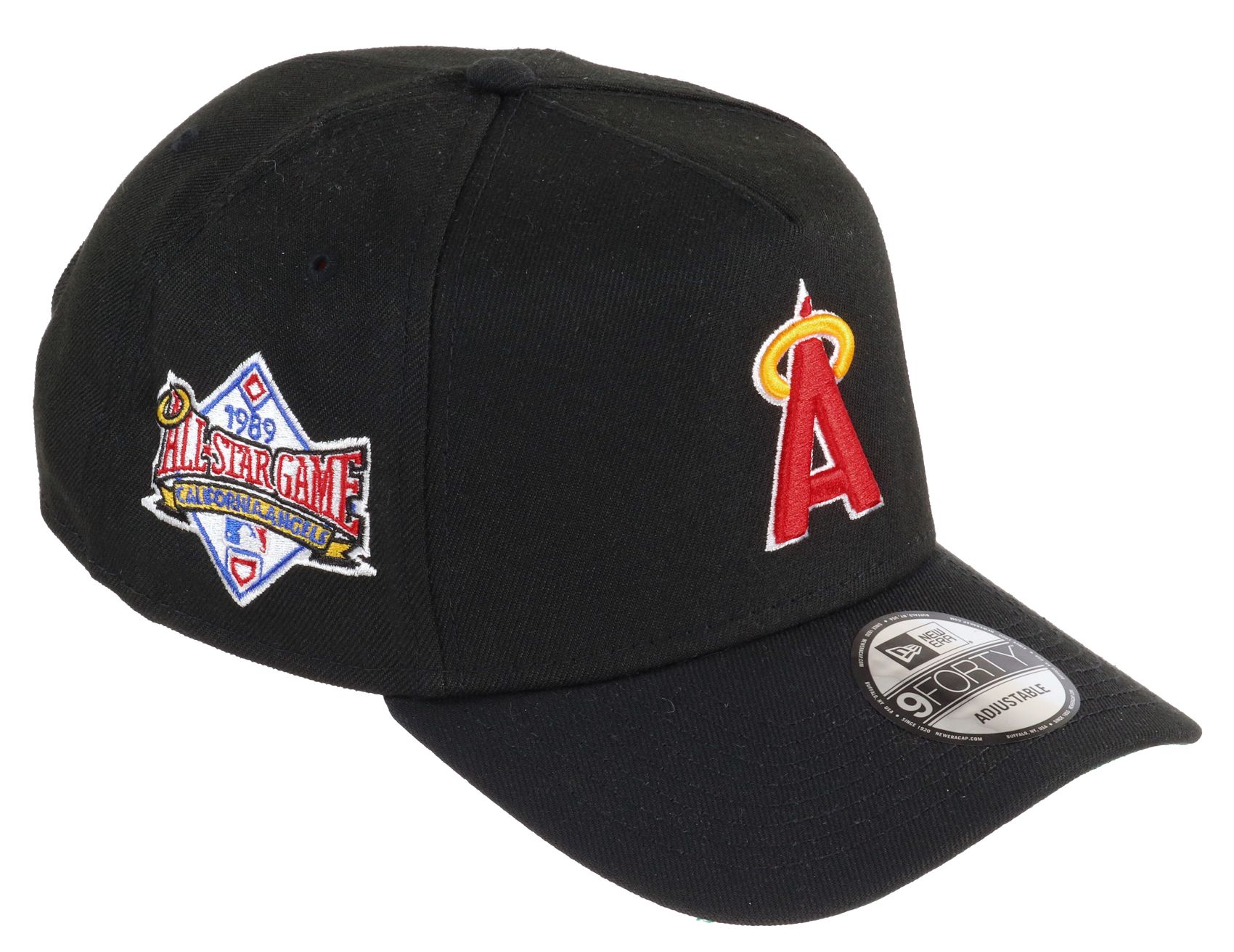 Los Angeles Angels MLB Black 9Forty A-Frame Adjustable Cap New Era