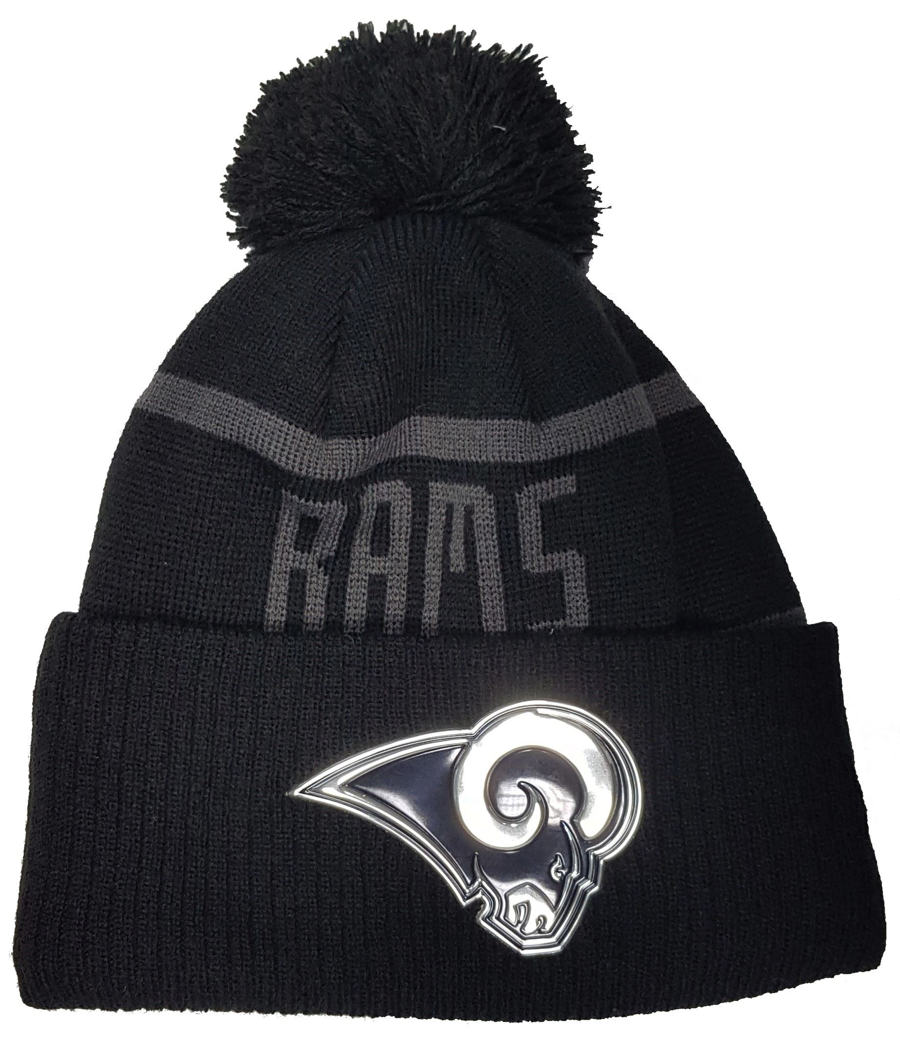 Los Angeles Rams NFL Black Collection Beanie New Era