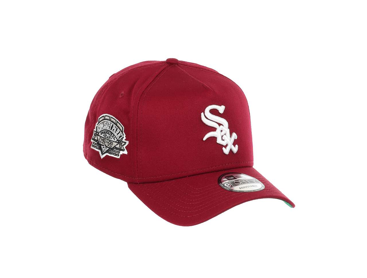 Chicago White Sox MLB Comiskey Park Inaugural Year Sidepatch Cardinal 9Forty A-Frame Snapback Cap New Era