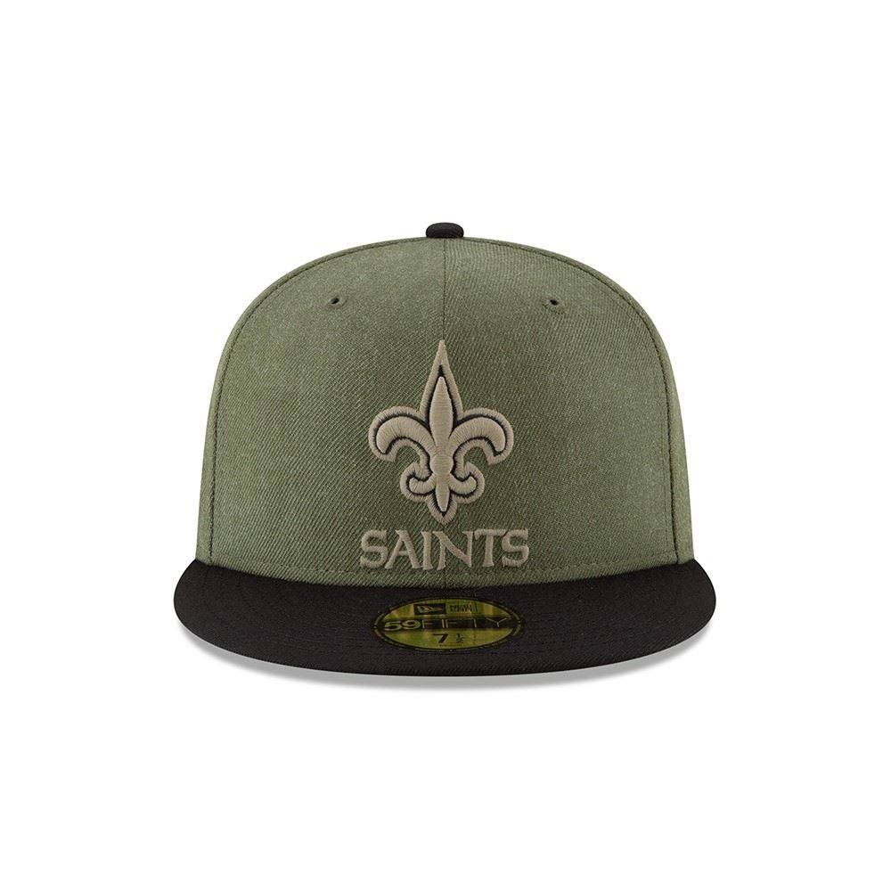 New Orleans Saints On Field 2018 Salute To Service 59Fifty Cap New Era