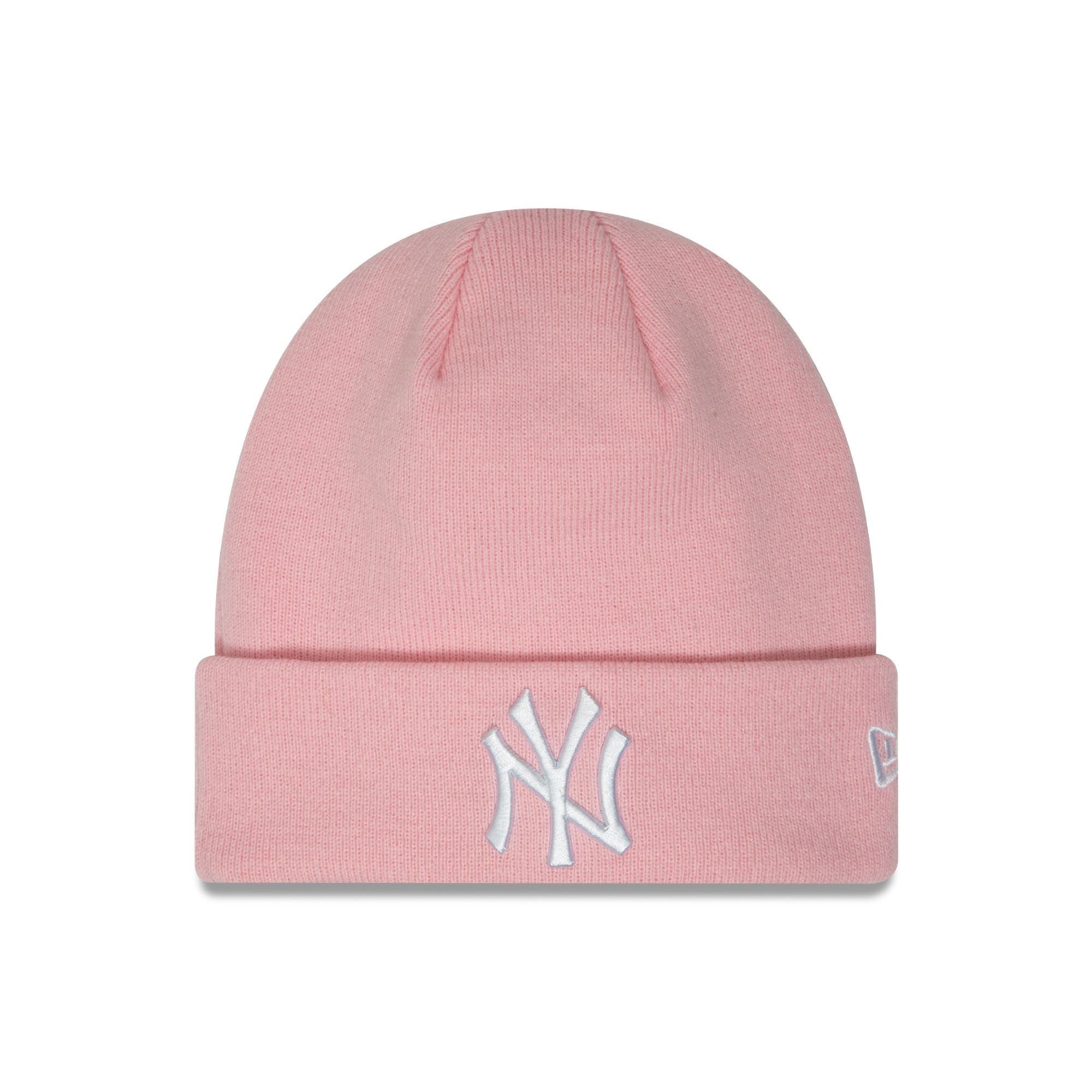 New York Yankees MLB League Essential Pink Cuff Knit Beanie New Era