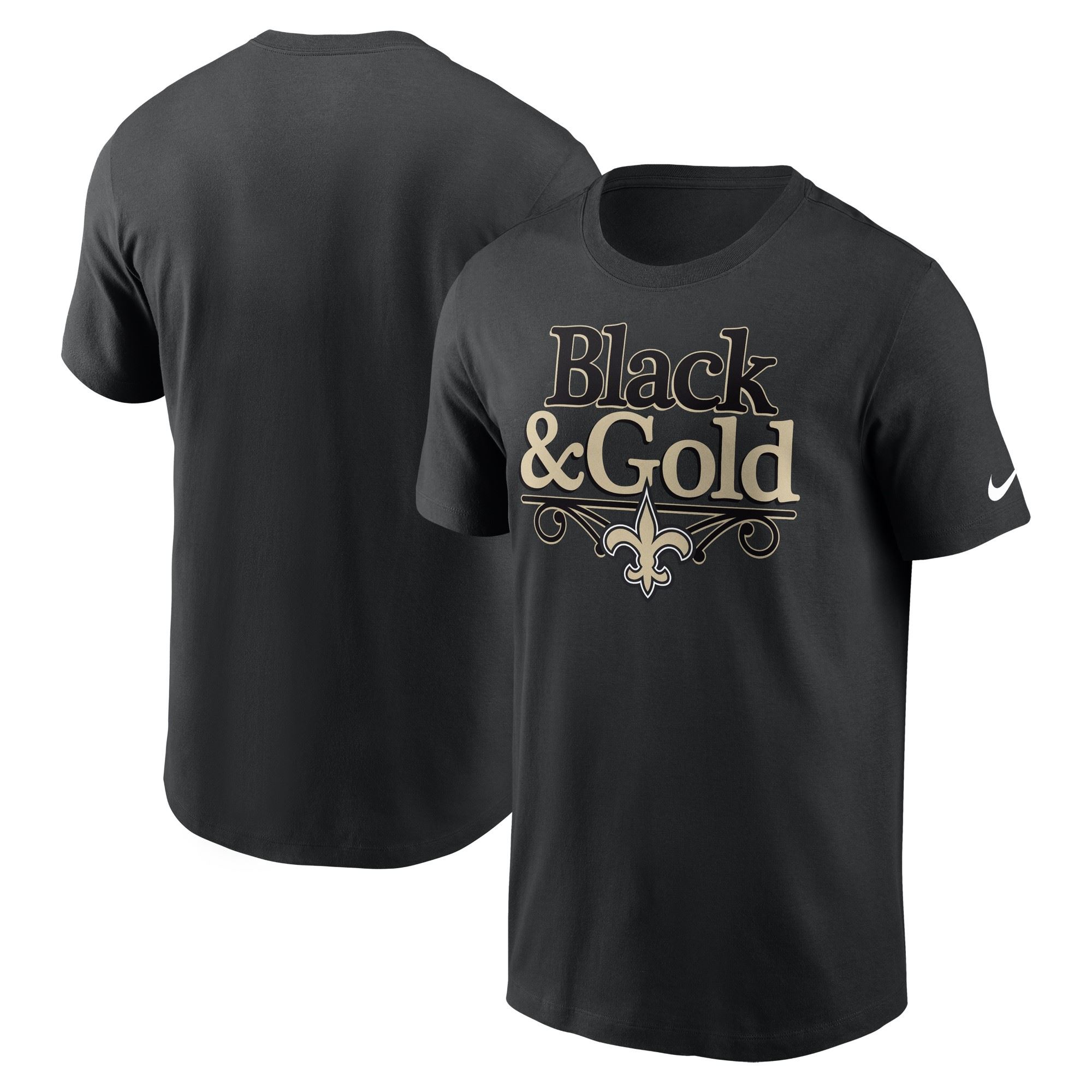New Orleans Saints Black Gold NFL Local Essential T-Shirt Nike 
