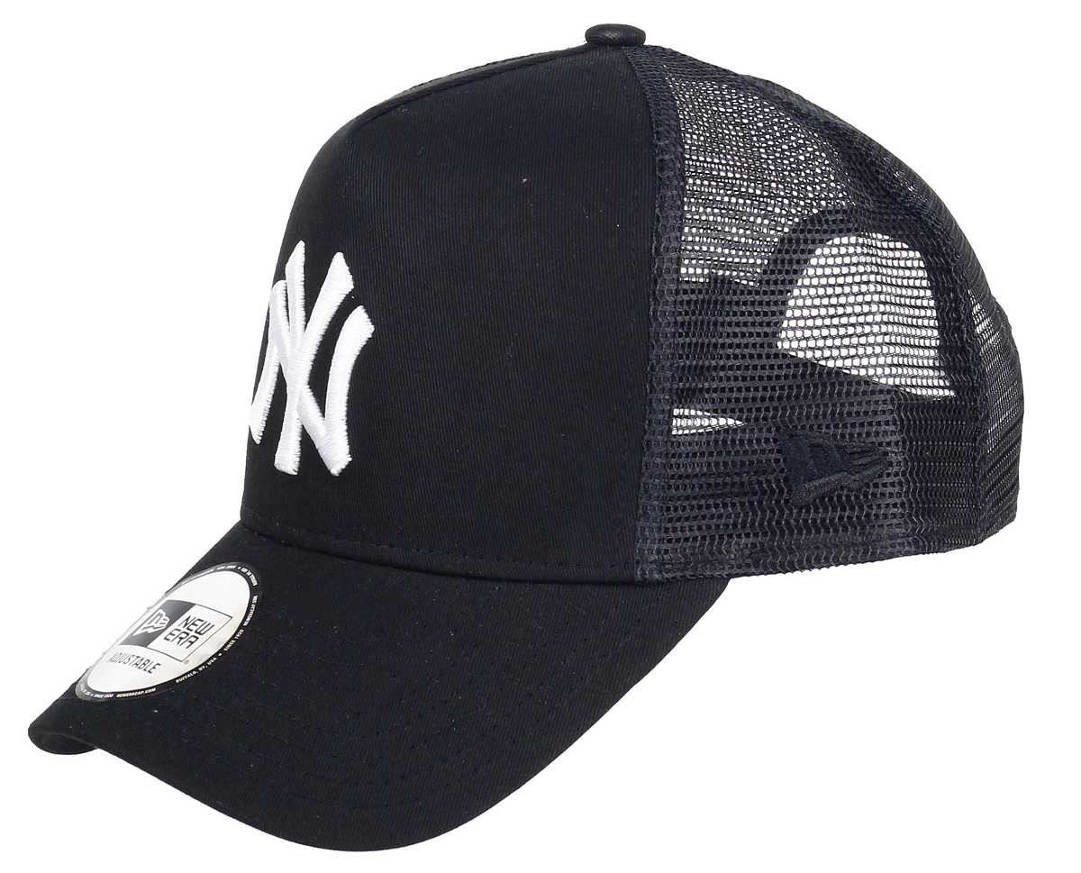 New York Yankees Black White Edition A-Frame Adjustable Trucker Cap New Era