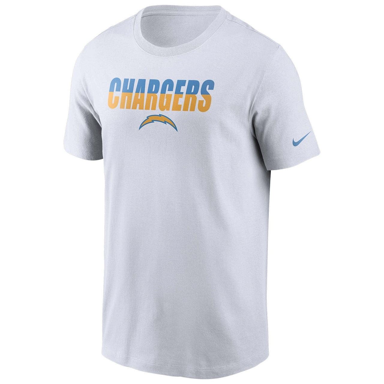 Los Angeles Chargers NFL Split Team Name Essential Tee White T-Shirt Nike