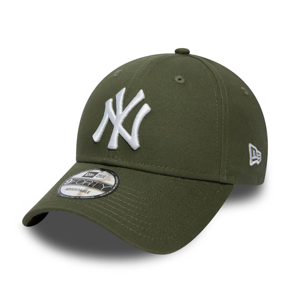 New York Yankees MLB League Essential Olive Green 9Forty Adjustable Cap for Kids New Era