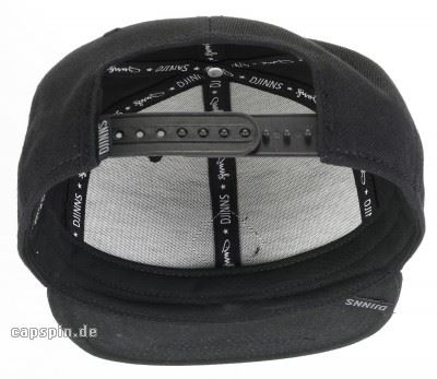 6P Monochrome Black Snapback Cap Djinns