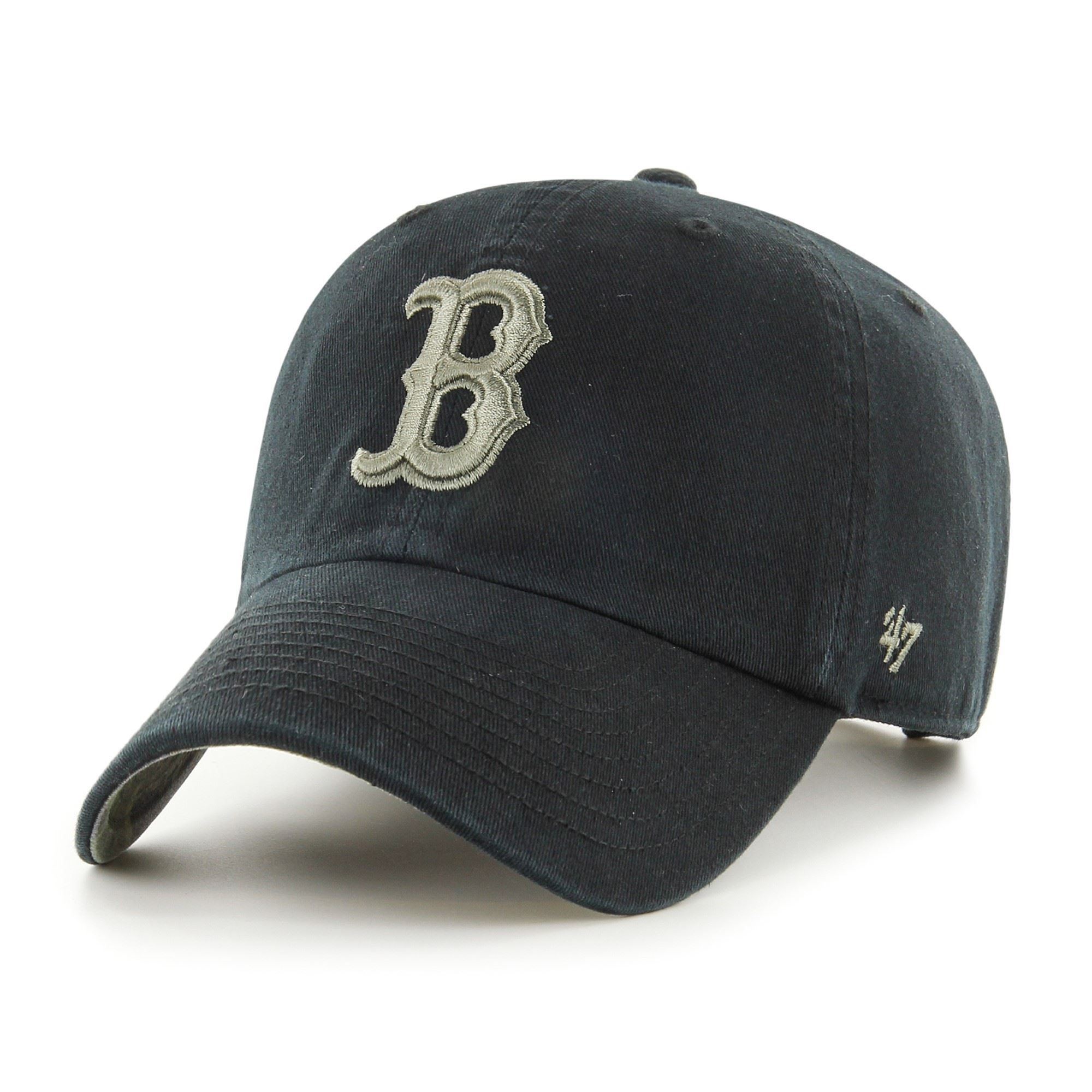 Boston Red Sox Black MLB Ballpark Camo Clean Up Cap '47