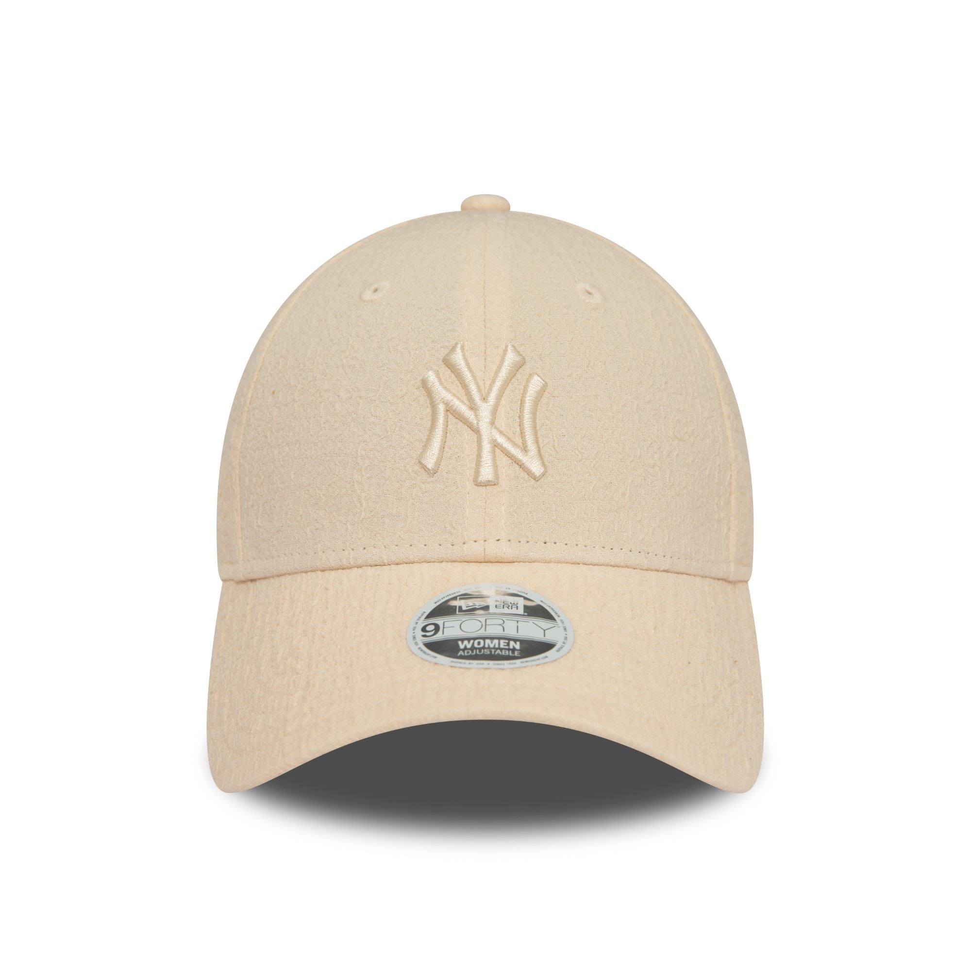New York Yankees MLB Bubble Stitch Hellbeige 9Forty Verstellbare Damen Cap New Era