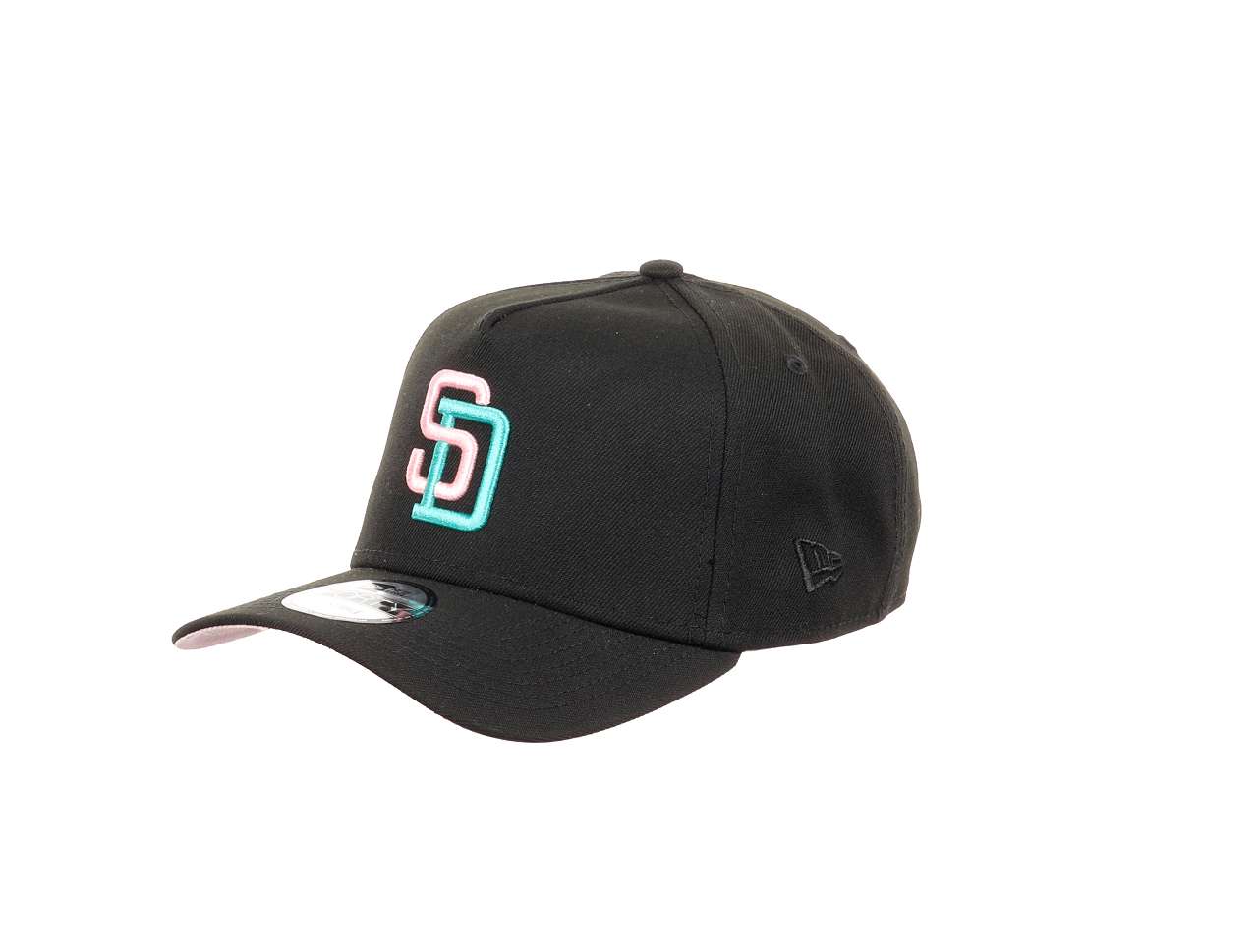 San Diego Padres MLB 40th Anniversary Year Sidepatch Black 9Forty A-Frame Snapback Cap New Era