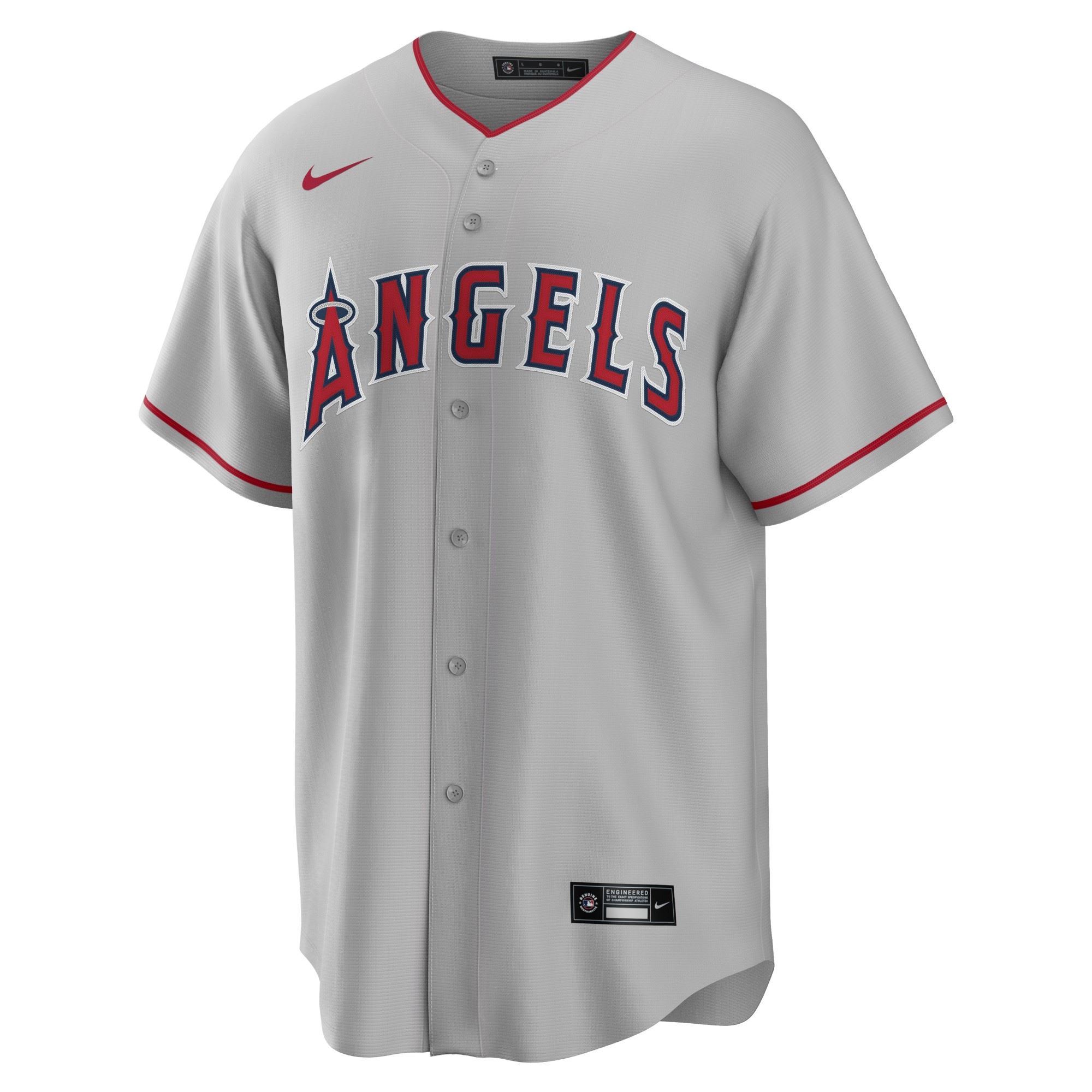 Los Angeles Angels of Anaheim Gray Official MLB Replica Road Jersey Nike
