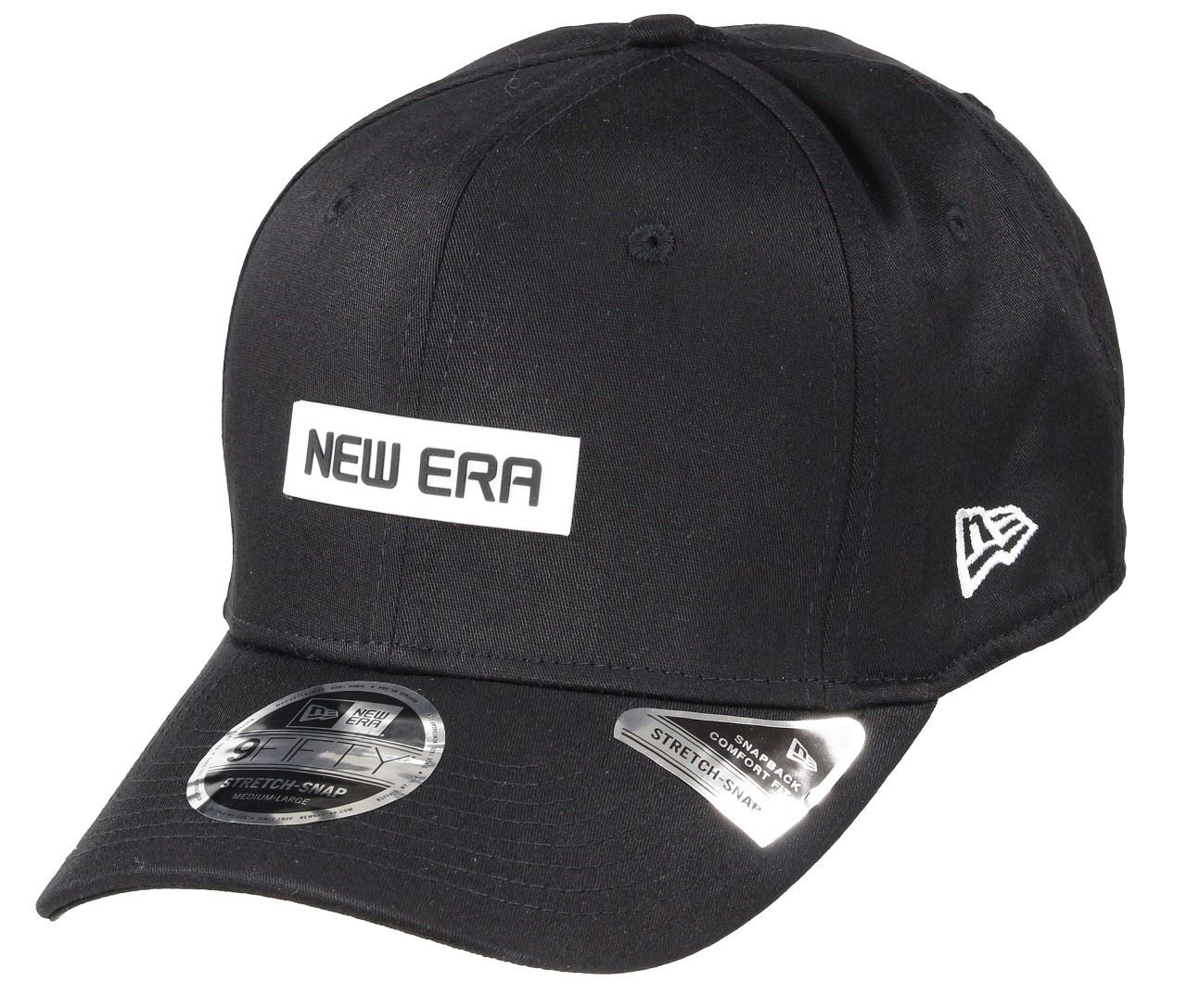 New Era 9Fifty Stretch Cap Rubber Badge Black / White