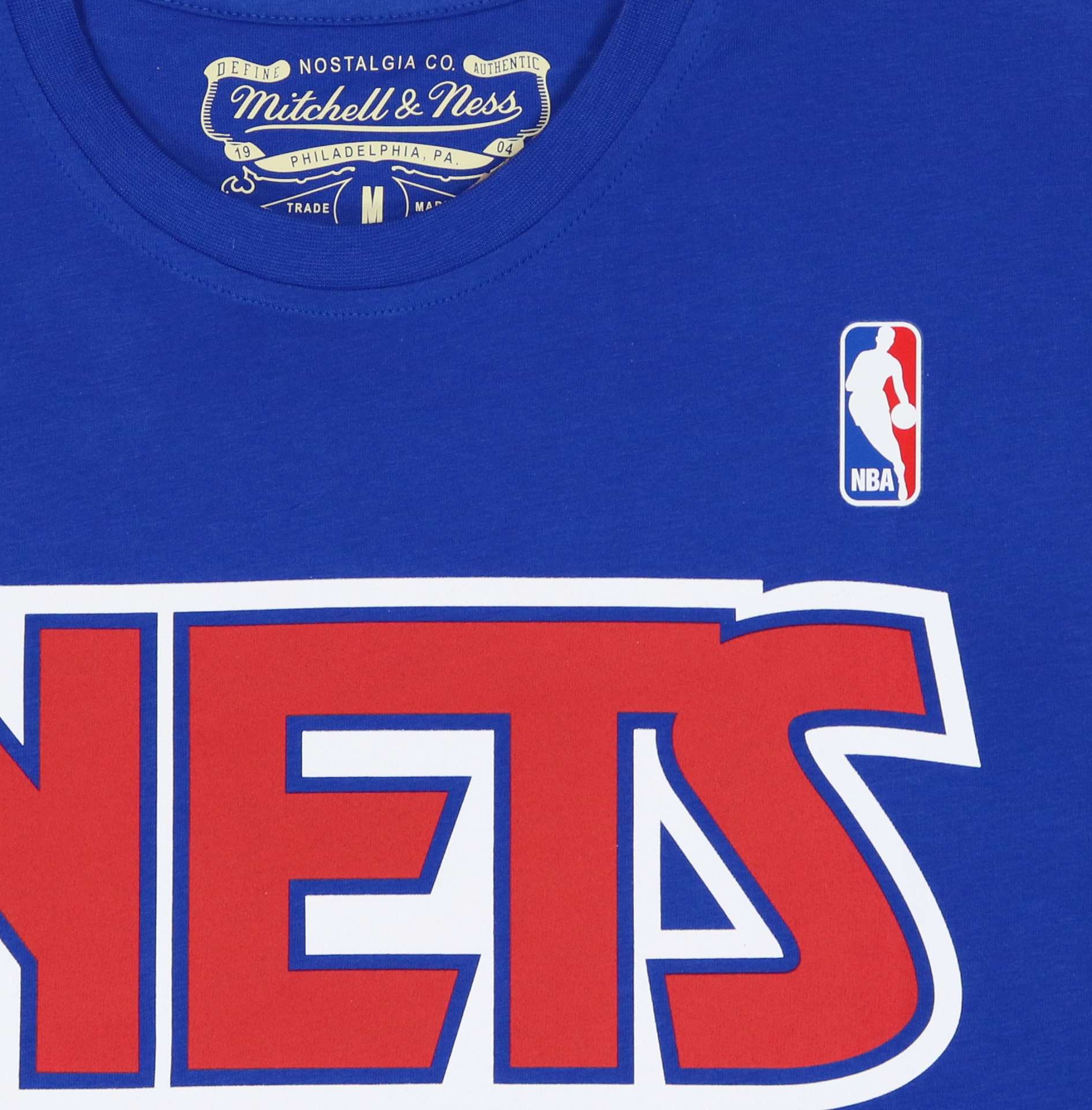 Drazen Petrovic # 3 New Jersey Nets NBA Name & Number Tee Royal T-Shirt Mitchell & Ness