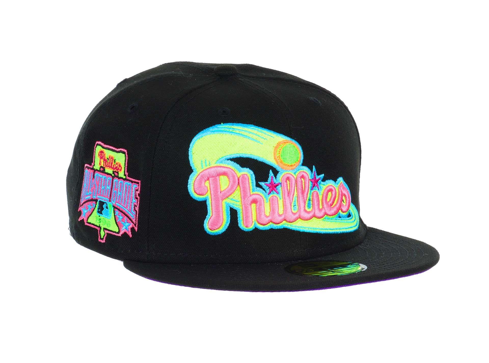 Philadelphia Phillies MLB Cooperstown All-Star Game 1996 Sidepatch Black Neon 59Fifty Basecap New Era