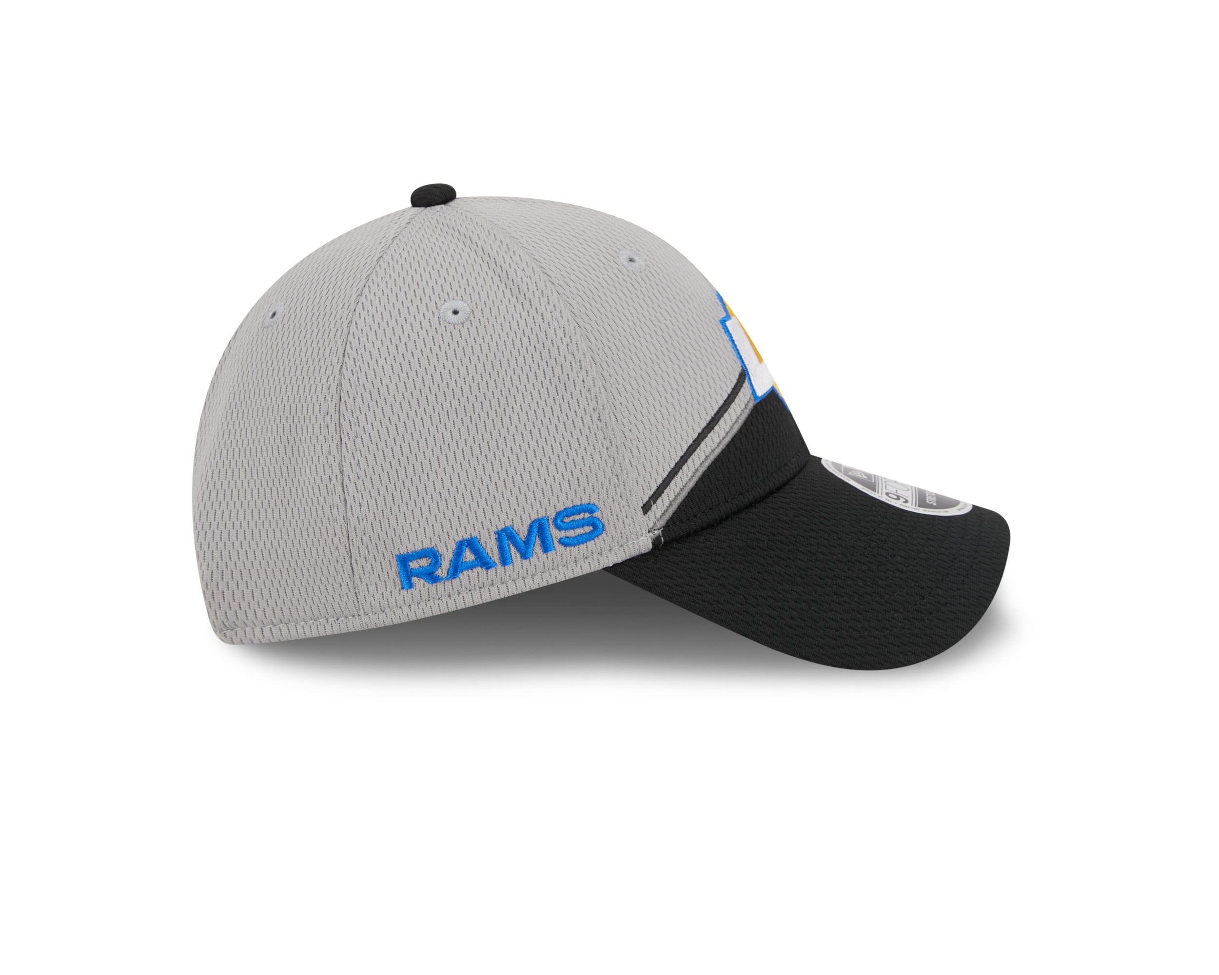Los Angeles Rams NFL 2023 Sideline Grey Black 9Forty Stretch Snapback Cap New Era